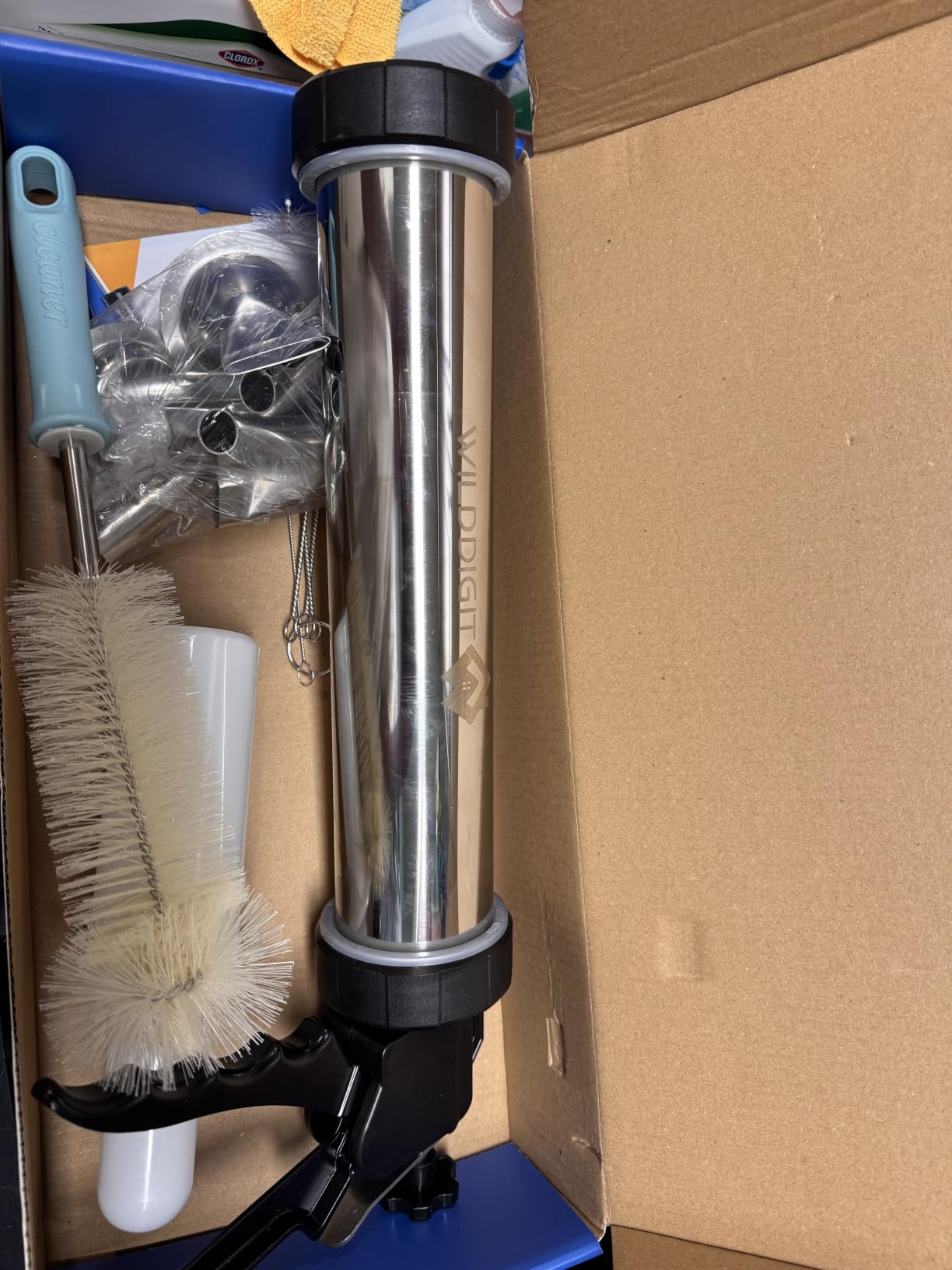 Professional Beef Jerky Gun Kits, Stainless Steel Jerky Maker, Jerky Cannon, Meat Gun with 5 Stainless Nozzles and 5 Brushes customer photo 1