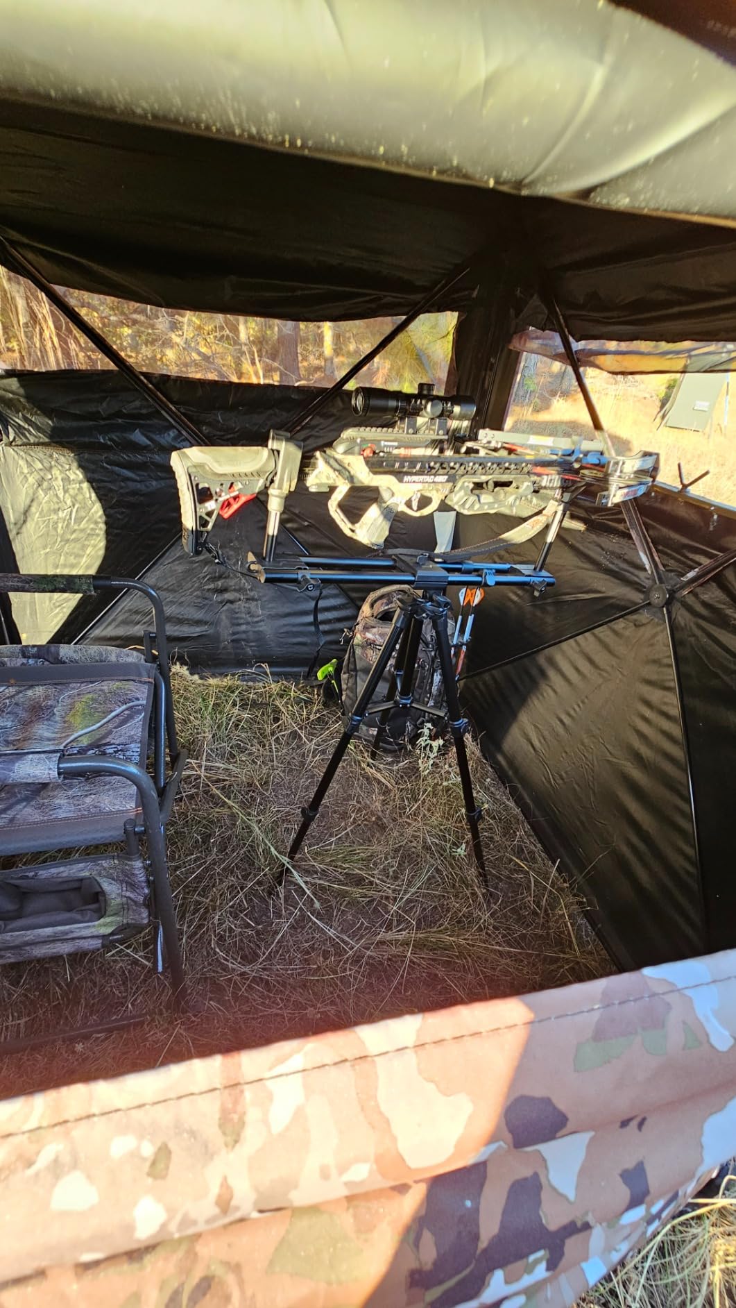 Trakiom Hunting Rests, Shooting Tripod with Dual Frame, Flexible Orientation, Adjustable Height, Shooting Tripod Max Provide Maximum Shooting Stability for Outdoors, Ground Blinds and Hunting customer photo 2