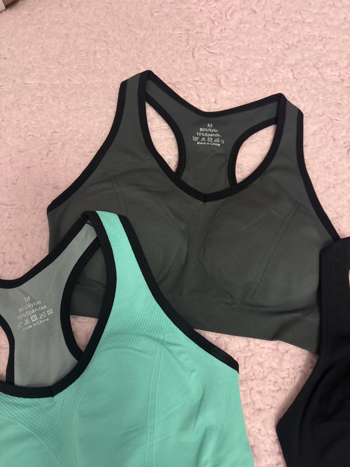 Racerback Sports Bras for Women with Pads - High Impact Athletic Tank Tops for Yoga and Workout Brassieres Bra customer photo 1
