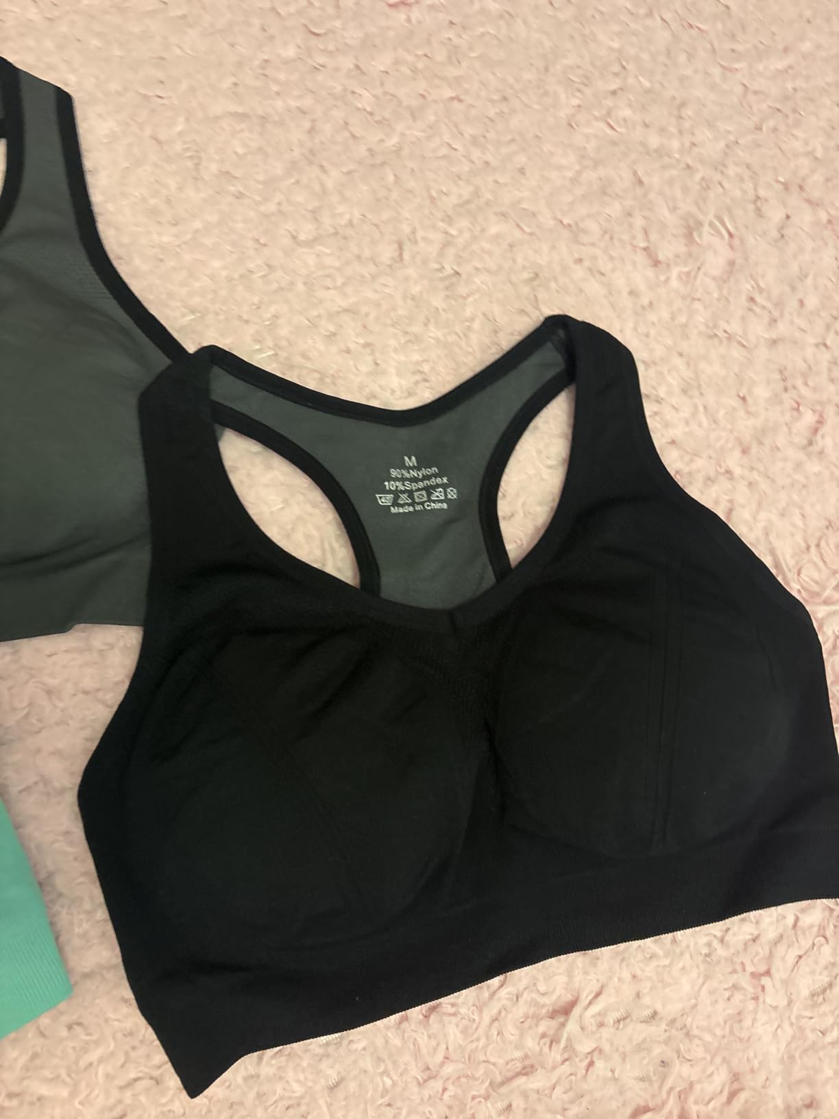 Racerback Sports Bras for Women with Pads - High Impact Athletic Tank Tops for Yoga and Workout Brassieres Bra customer photo 2