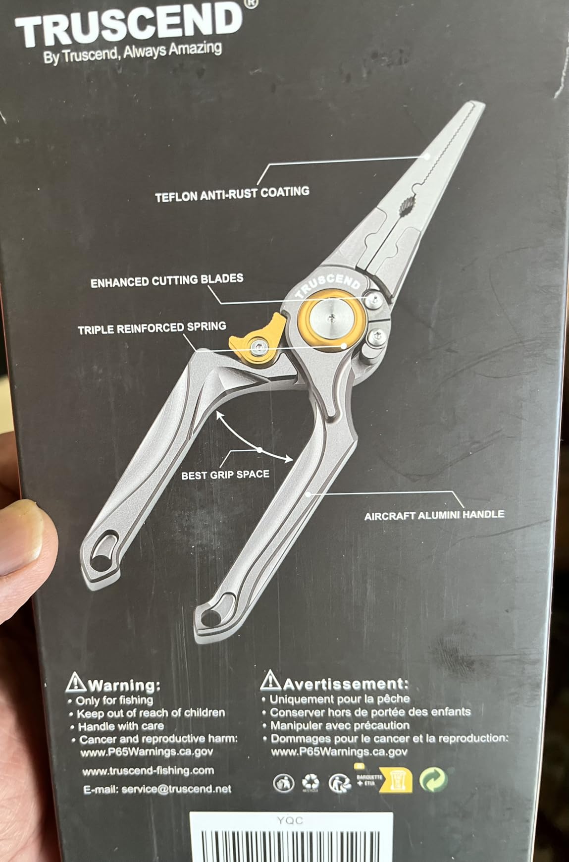 TRUSCEND Easy Use Lockable Fishing Pliers with Tungsten Carbide Cutter, Innovative Ergonomic Handy Handle, Saltwater Corrosion Resistant Teflon Coated Fishing Tool, Light Multi-Function Fishing Gear customer photo 1