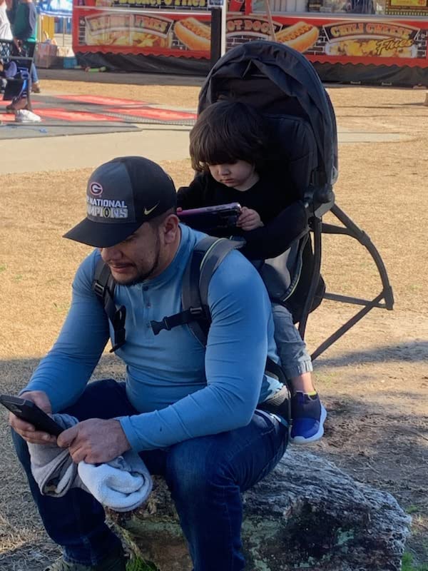 Chicco SmartSupport Hiking Baby Carrier, Lightweight Aluminum Backpack | Solar/Grey, baby backpack carrier for toddlers, UPF 50+ canopy, 5-point harness, adjustable seat, kickstand, breathable mesh customer photo 2