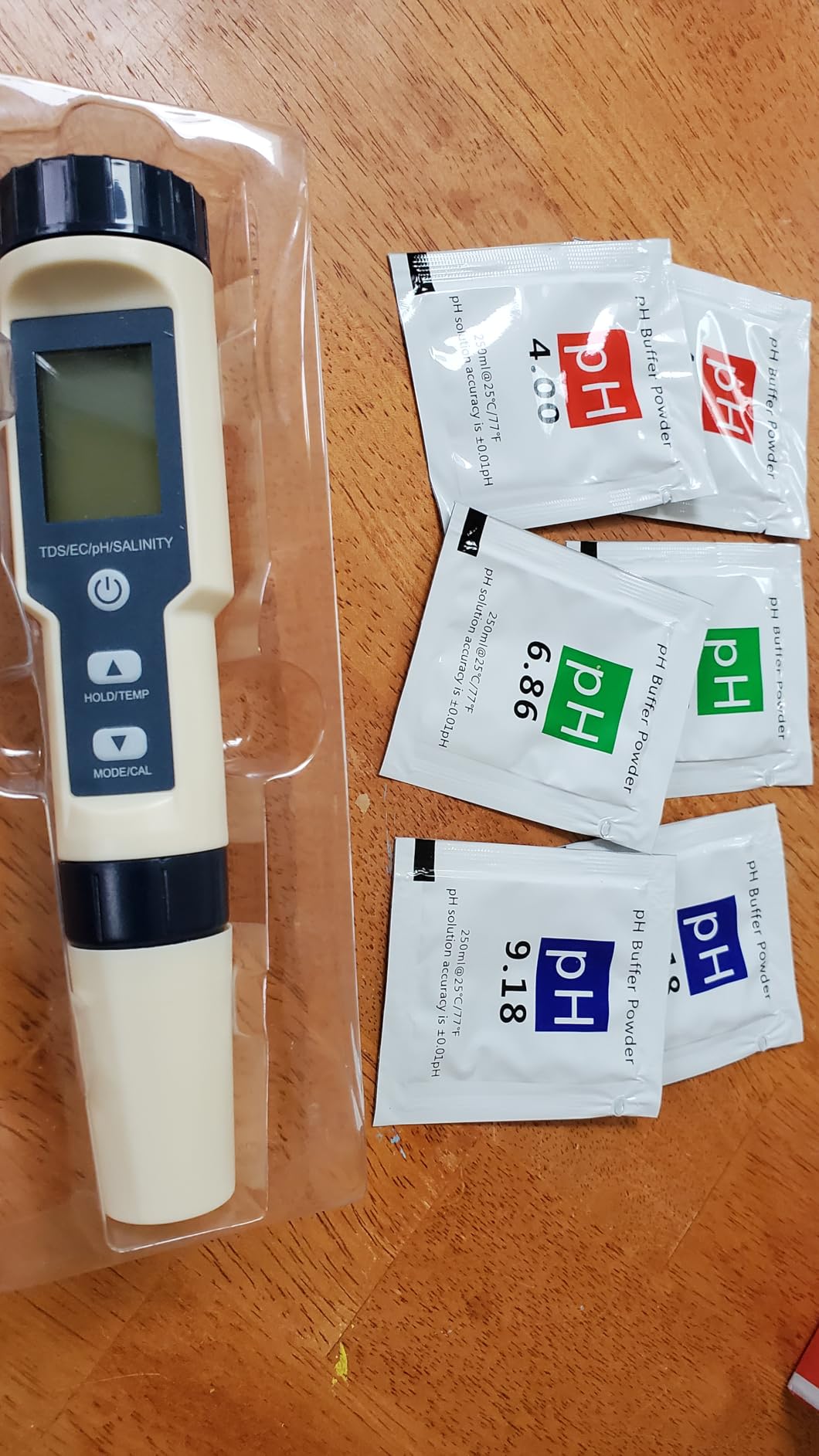 Pool Salt Tester & PH Meter, Hofun Digital Salinity Meter and PH Tester for Aquarium and Pool Saltwater Water, 5 in 1 Salinity PH Temp EC and TDS Meter, Aquarium Swimming Pool Hot Tub, High Accuracy customer photo 1