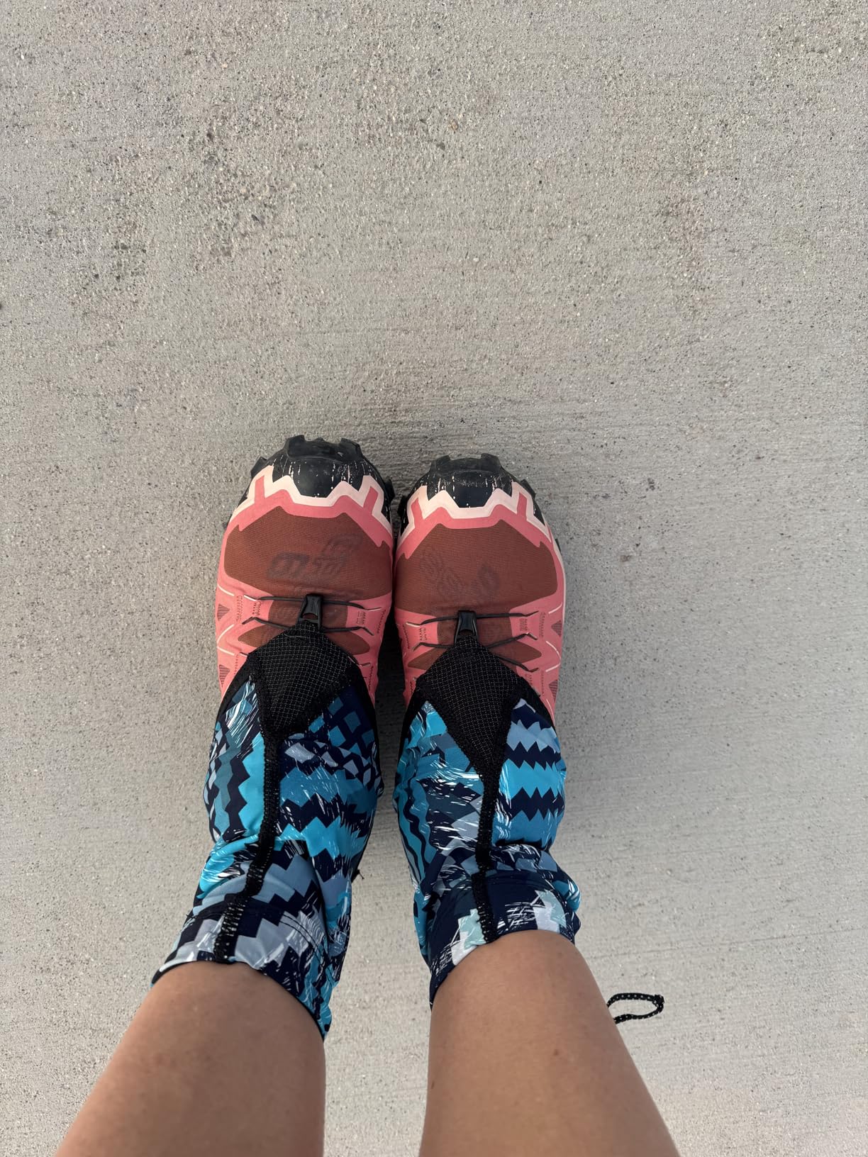 AONIJIE Low Trail Gaiters Ankle Protective Reflective Shoe Covers Sun Shielding Breathable Sand Prevention for Triathlon Hiking Climbing customer photo 2