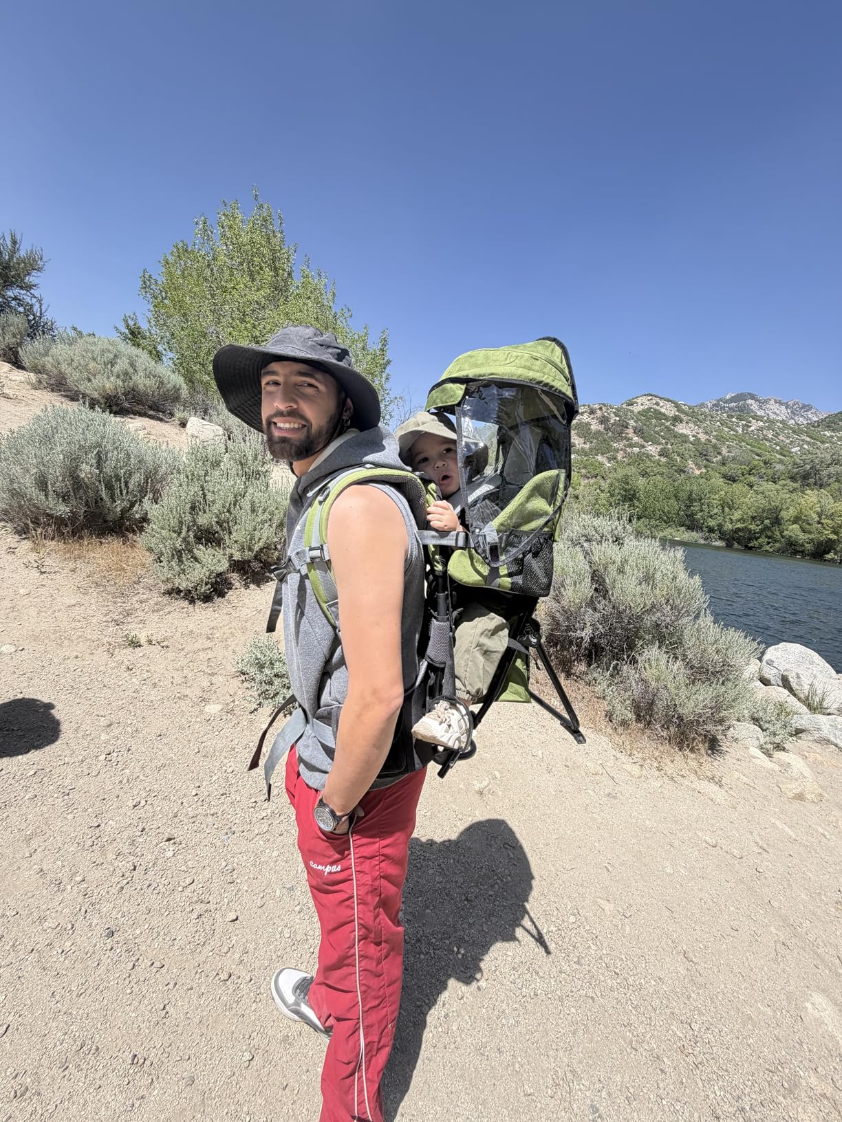 besrey Toddler Hiking Backpack Carrier-Adjustable Padded Shoulder Straps | Baby Backpack Carrier with Large Storage Space, Sunshade and Raincover, Safety 3-Height Seat, Comfortable and Lightweight customer photo 2