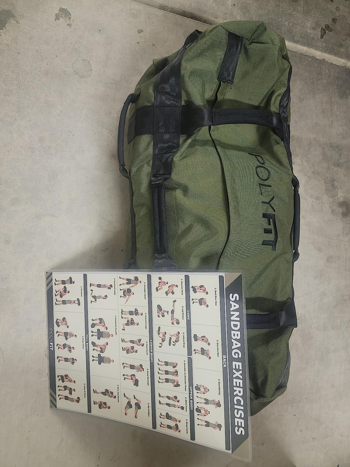 Polyfit Classic Sandbag - Heavy Duty Workout Sandbag for Fitness with 8 Gripping Handles for Sand Bag Weight Training - Multiple Colors & Sizes customer photo 1