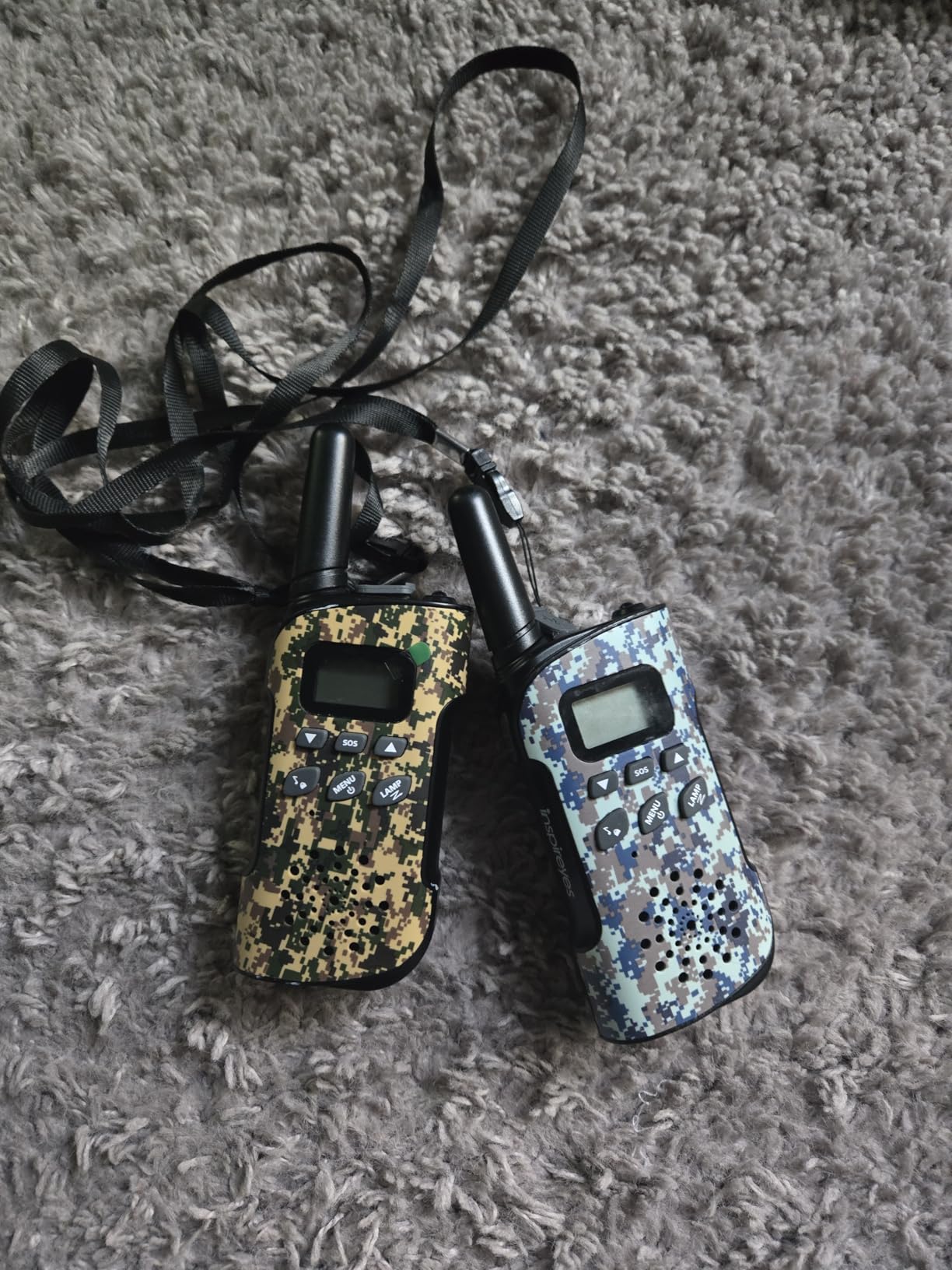 Inspireyes Walkie Talkies for Kids, 2 Pack, Rechargeable Walkie Talkies for Kids, Long Range 2 Way Radio for Boys Girls Ages 3-12, Camo Outdoor Toys Gift for Camping Hiking customer photo 1