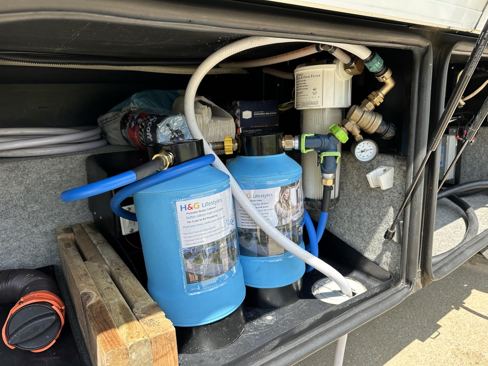 H&G Lifestyles Portable Water Softener for RV 5A Food-Grade | 3/4