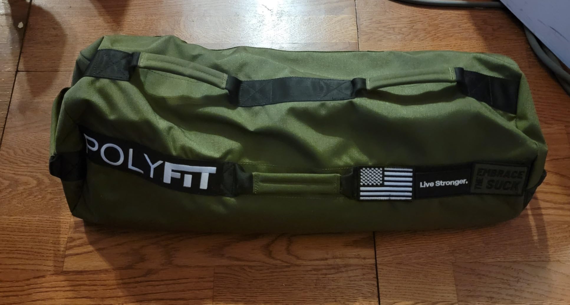Polyfit Workout Sandbag Pro - Exact Sizing with Triple Closure Filler Bag | For working out and exercise, 40, 60, 80 and 100 lb sizes, triple closure filler bags, 7 handles, sand not included customer photo 1