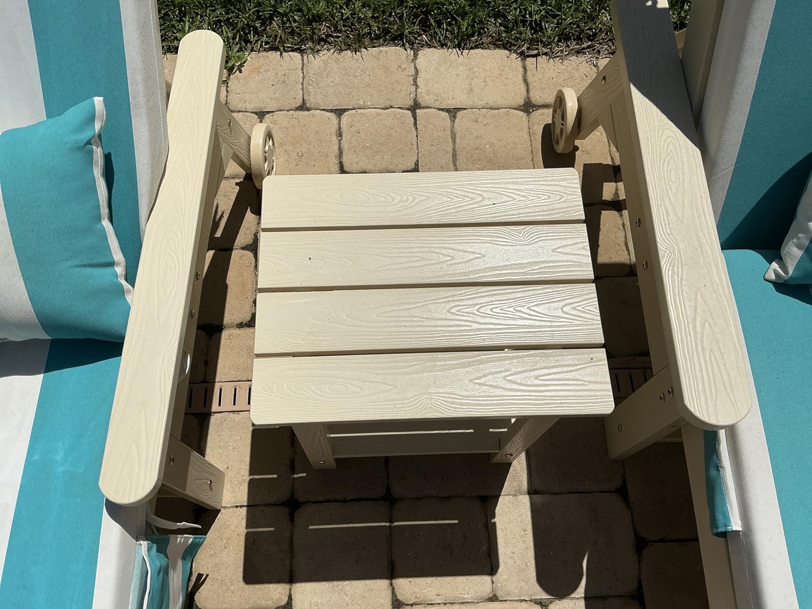 LUE BONA Outdoor Chaise Lounge, 5-Position, 2-Pack, Teak Color customer photo 2