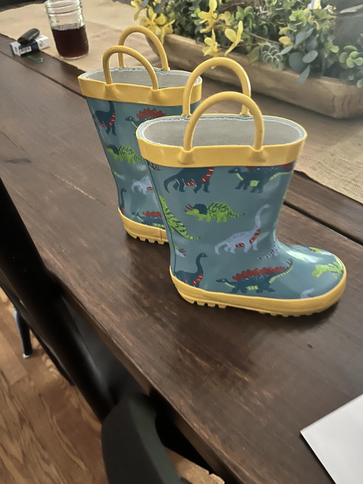 Kids Rain Boots - Toddler Waterproof Rubber Kids Rain Boots for Girls and Boys with Fun Patterns and Easy-On Handles customer photo 2
