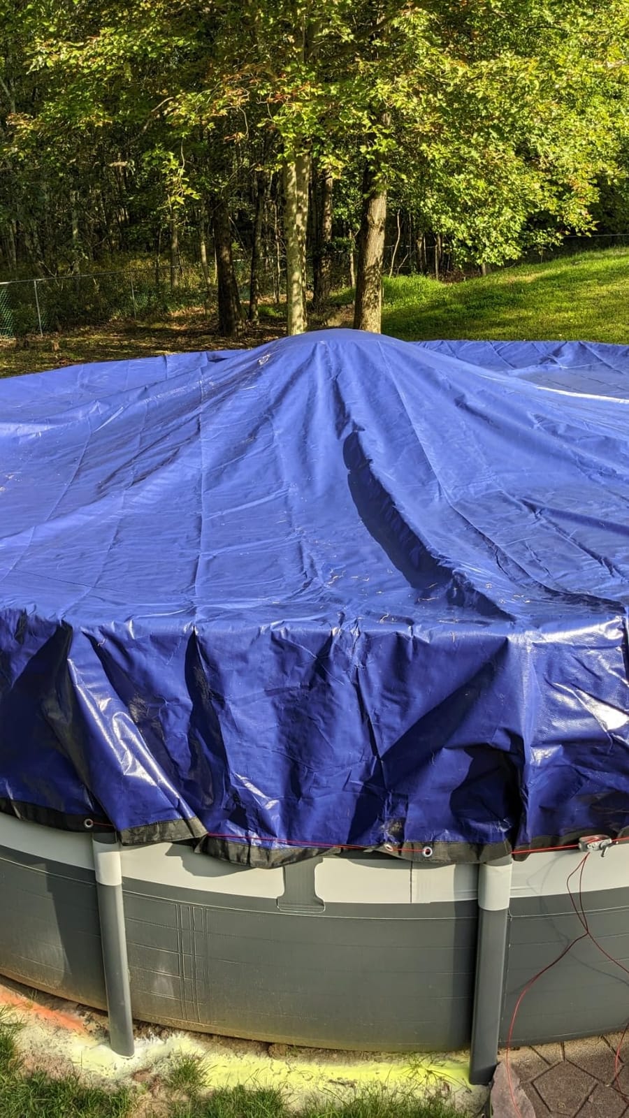 POOLHACKER 2026 Upgrade 24FT Round Winter Pool Cover for Above Ground Pools | 4 Foot Overlap, Extra-Thick 185 GSM Fabric, Handles -10°F Weather, Windproof, Tear-Resistant, Waterproof, UV Protection customer photo 1