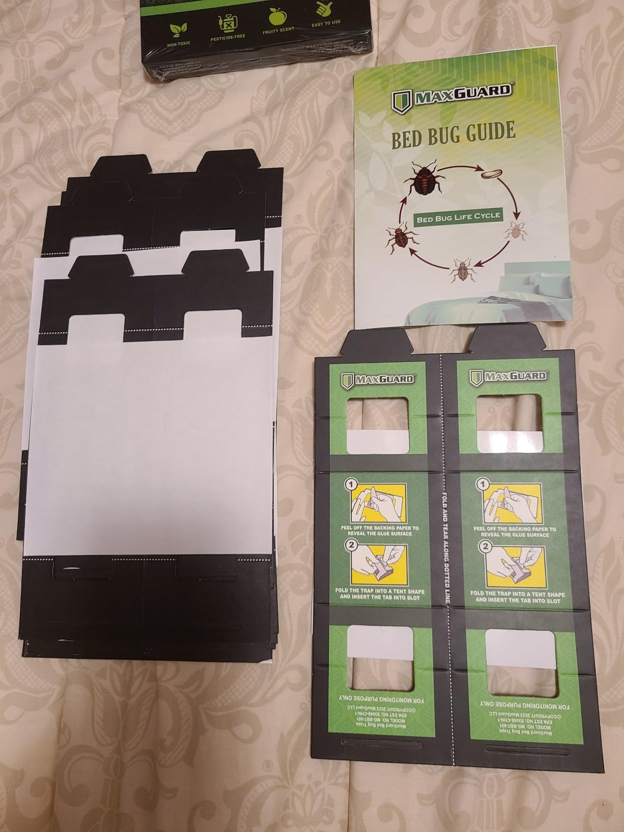 MaxGuard Bed Bug Traps (24 Traps) Non-Toxic Bed Bug Detection Traps. Detects, Traps, and Kills Bed Bugs and Crawling Insects customer photo 2