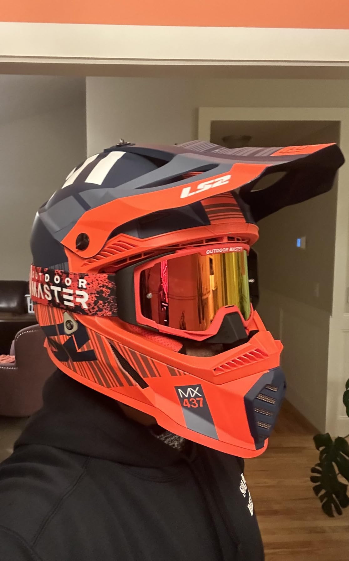 OutdoorMaster Mustang Dirt Bike Goggles, OTG Motorcycle Motocross Goggles | OTG fit over glasses with anti-fog UV protection and wide vision for dirt bike, motorcycle, and motocross riding customer photo 1