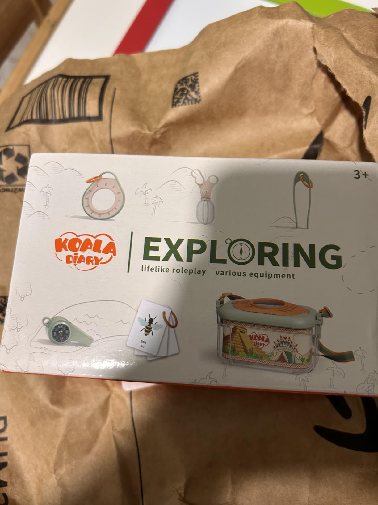 Kids Camping Set, Pretend Play Camping Gear, Ages 3+ (26 PCS) - with Campfire, Food, Oil Lantern, Binoculars, Compass, Watch & Storage Bag, Outdoor Toys for Kids customer photo 1