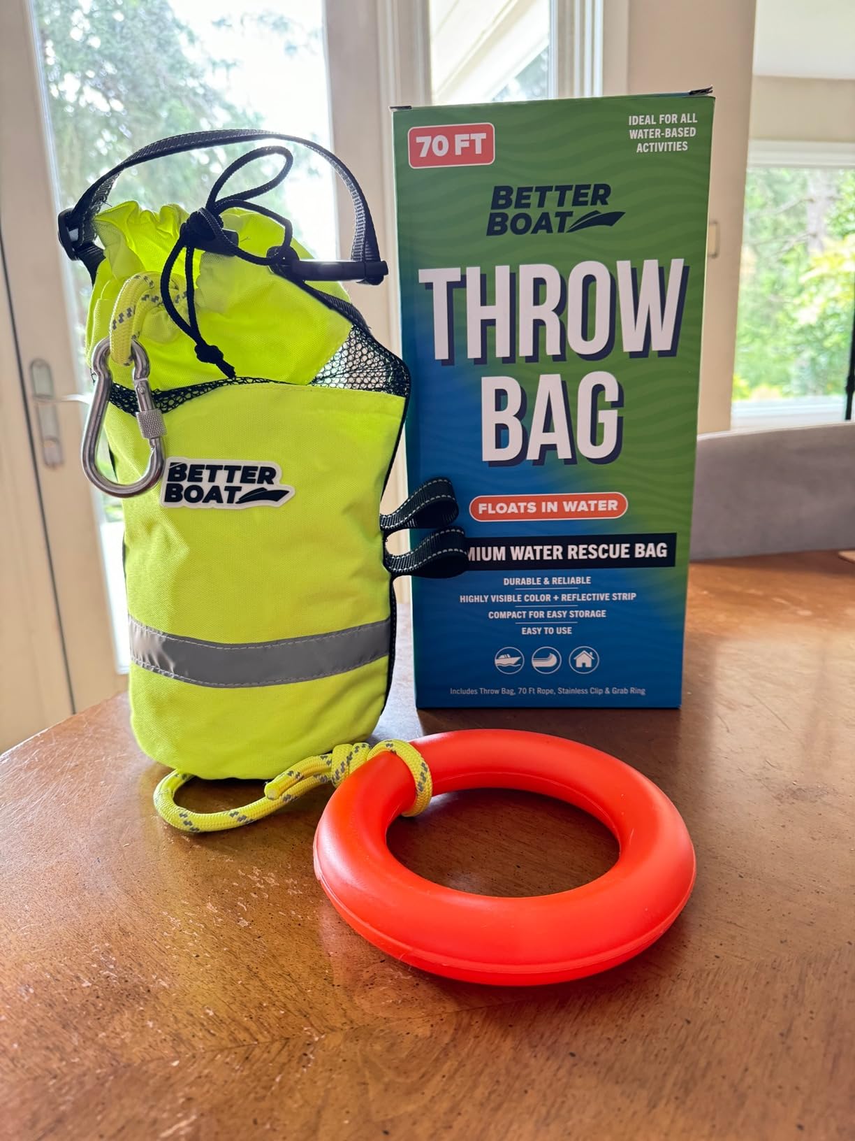 Better Boat Water Throw Bag for Rescue Rope, Water Rescue Equipment with Line Bag, Ideal for Kayak, Larger Boats, and Emergency Use customer photo 2