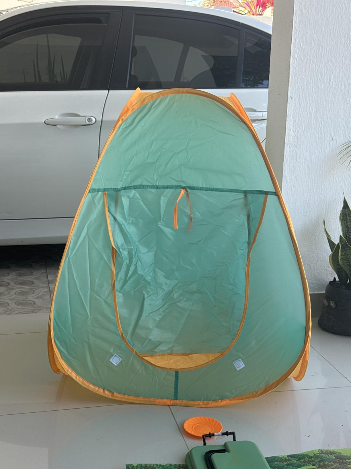 Qtioucp Kids Camping Set 50pcs with Tent & Space Projector Flashlight - Outdoor Campfire Toy Set for Toddlers Kids - Pretend Play Camp Gear Tools customer photo 2