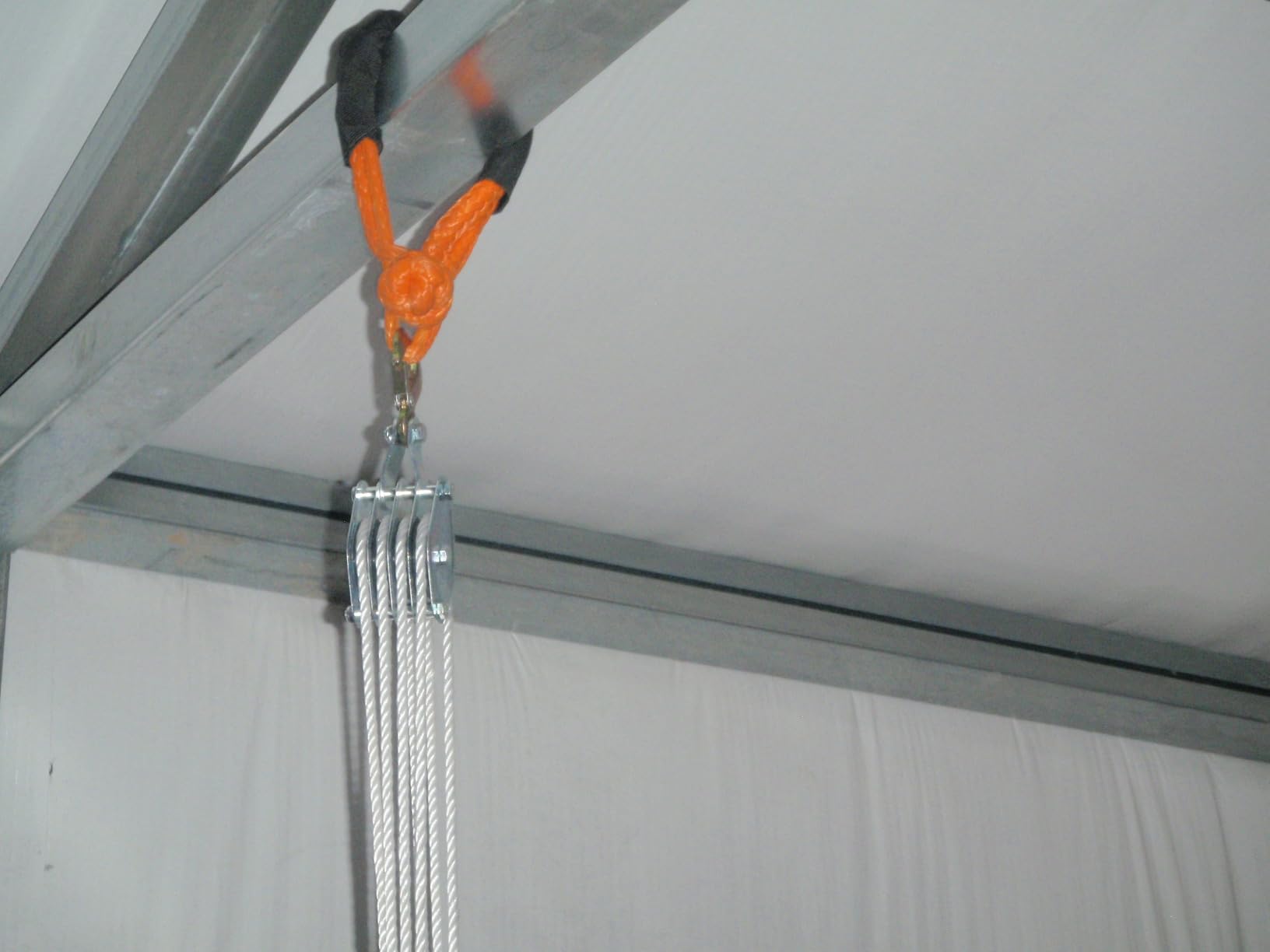YATOINTO Rope Hoist Pulley System, 4400LB Pulley Block and Tackle, 8:1 Ratio Lifting Power 65ft customer photo 2