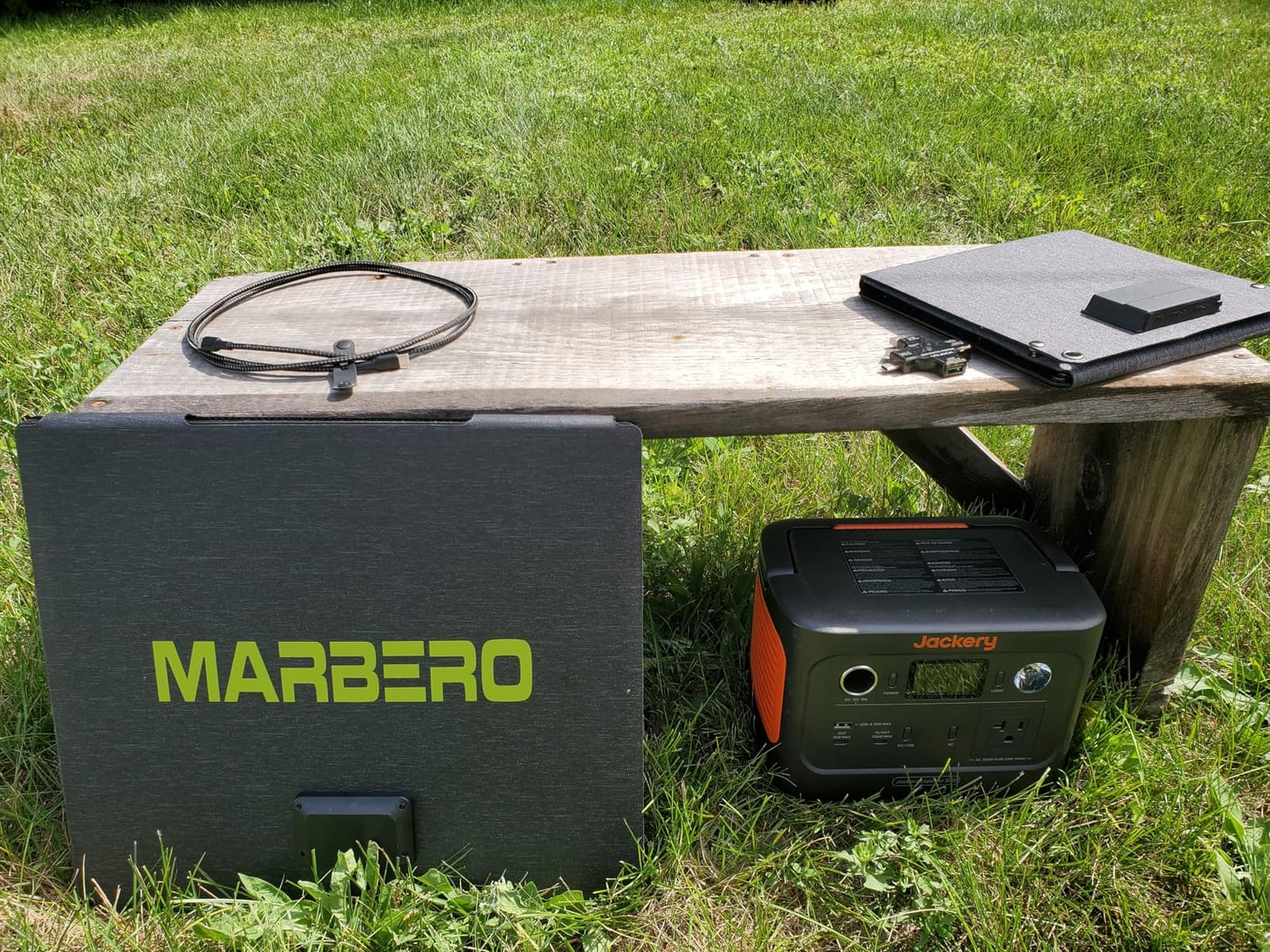 MARBERO 21W Portable Solar Panel Foldable Solar Panel Charger IP65 Waterproof Solar Panels 23% High Efficiency Fast Charger USB Ports & DC 18V Output for Camping Outdoor Travel Emergency Cloudy customer photo 2