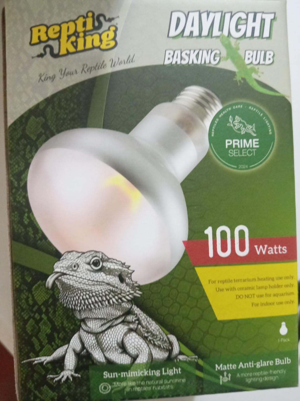 Reptile Heat Bulb Lamp, 2-Pack 100W Daylight Basking Spot UVA Heat Lamps customer photo 2