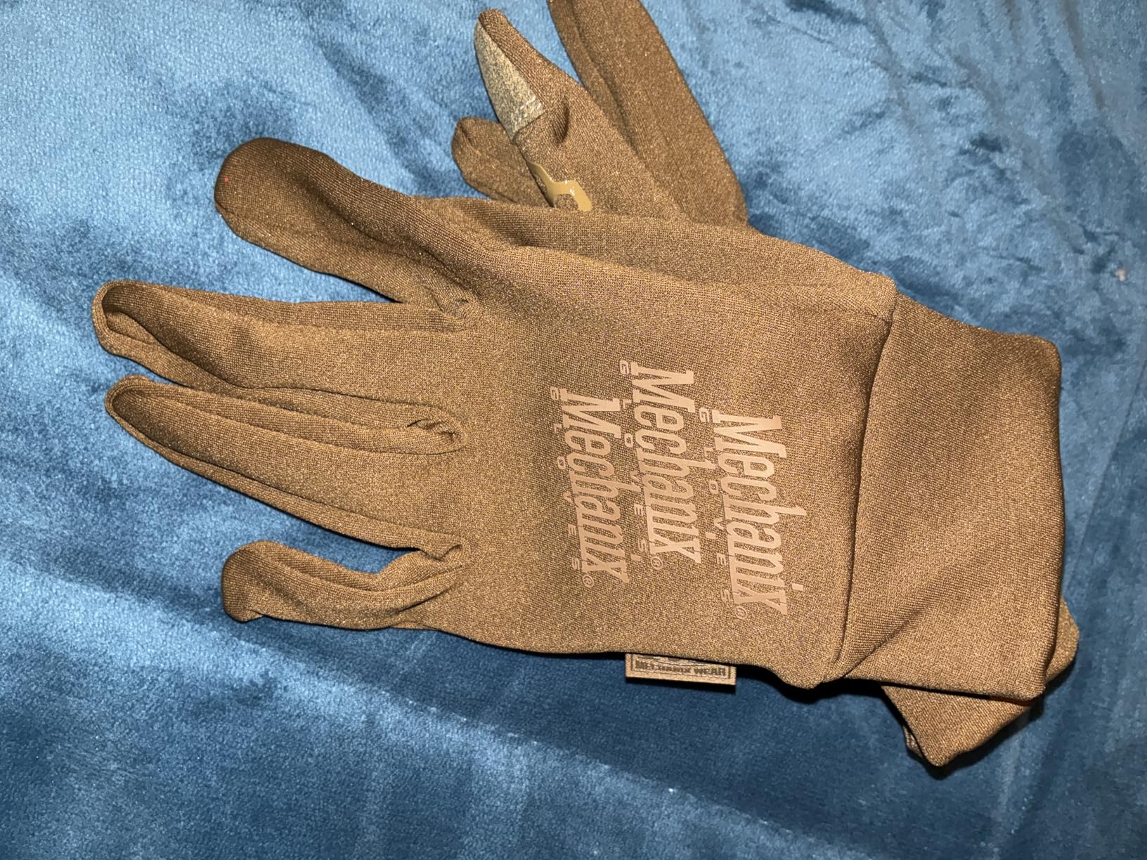 Mechanix Wear ColdWork Base Layer Winter Gloves Coyote Brown, Medium | SoftShell Micro-Fleece Winter Glove Liner with Secure Grip & Touchscreen Compatibility customer photo 2