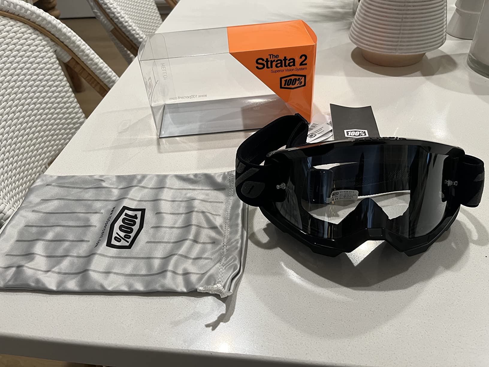 100% STRATA 2 Goggles - Sports Goggles for Motocross & Mountain Biking - Eyewear for Bike Riders - Motocross Eyewear for Men customer photo 1