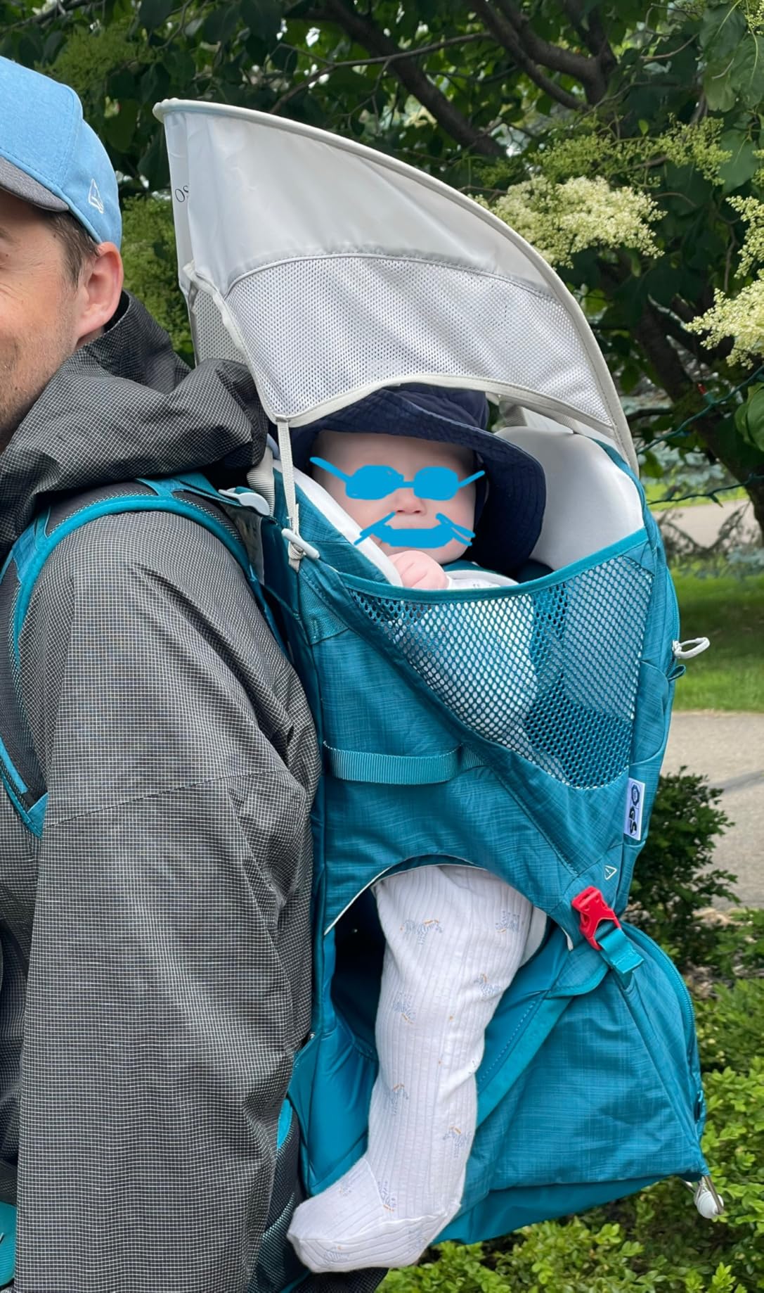 Osprey Poco SLT Lightweight Child Carrier Backpack - Slimmed-Down Hiking Carrier for Toddlers with Safety Harness, Sunshade, and Ventilated Backpanel - Lightweight Travel-Friendly Option customer photo 1