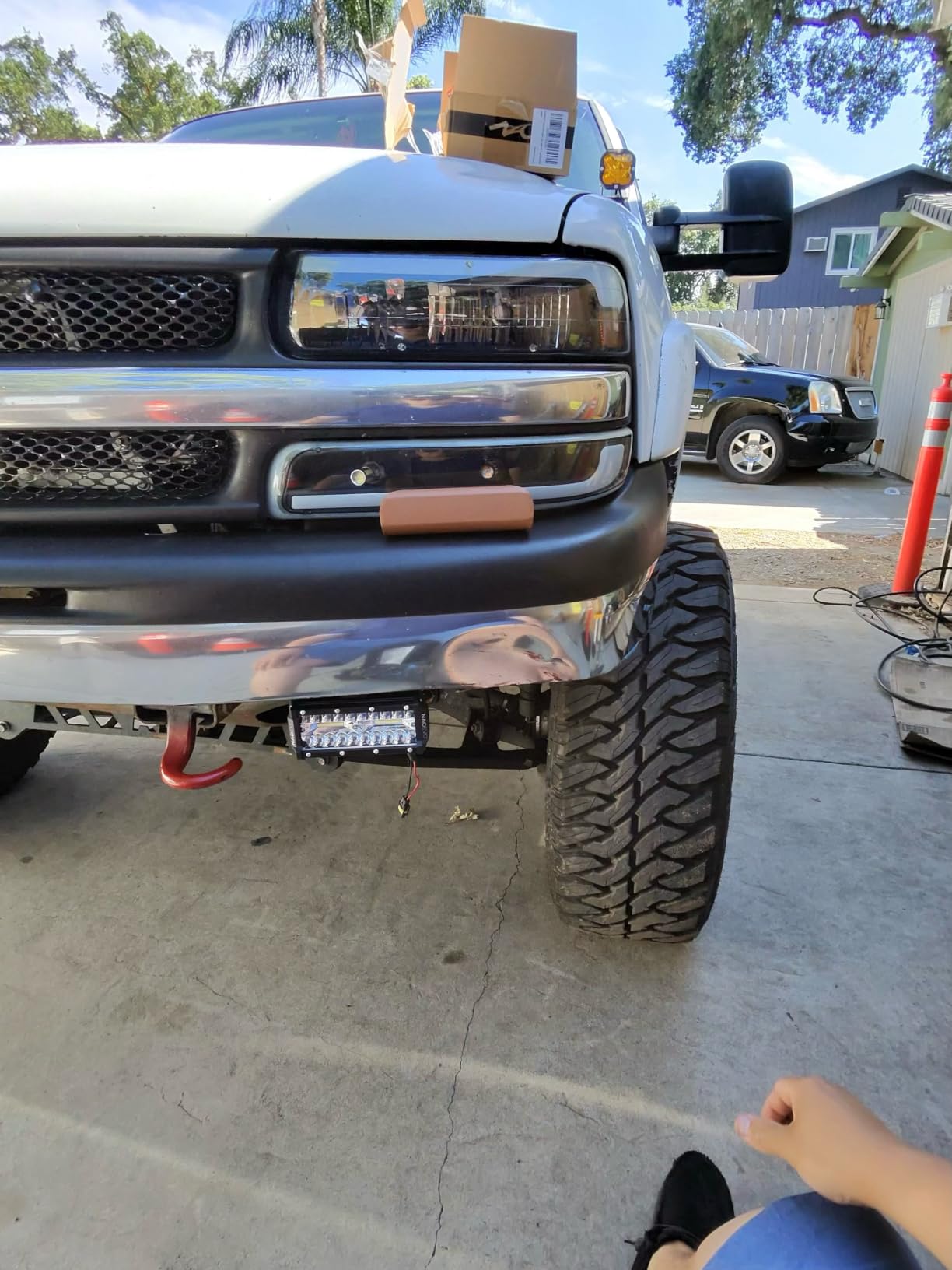 NAOEVO 7 Inch LED Light Bar, White Off Road/Fog Lights with 2-Lead Harness | 240W 24,000LM Spot Flood Combo LED Off Road Light Bar, Waterproof, Aluminum LED Fog Lights Pods for Truck, Boat, UTV, ATV customer photo 2