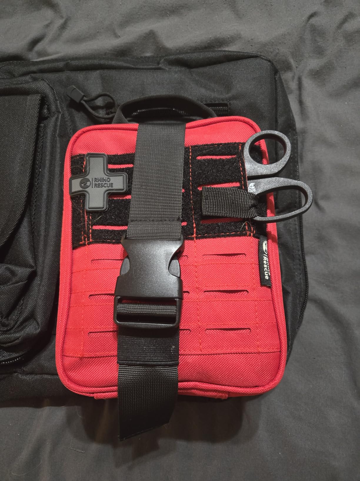 RHINO RESCUE Survival First Aid Kit for Hiking, Backpacking | Portable Size, IFAK Molle Pouch, Essential Outdoor Gear, 100+ First Aid Supplies, 20+ Survival Essentials, HSA/FSA Approved customer photo 1