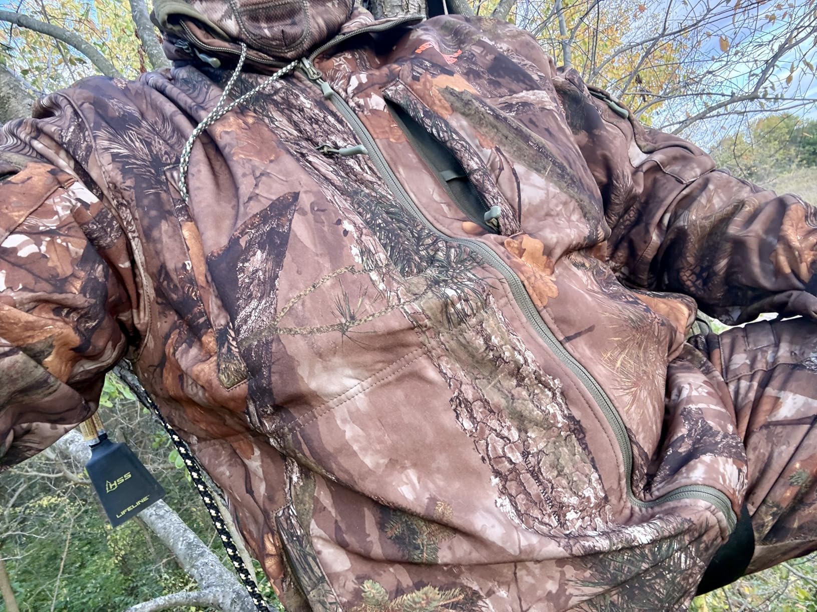 NEW VIEW Camo Hunting Clothes for Men, Quiet Warm Fleece Lining, Cold Weather Deer Hunting Jacket and Pants with Face Mask customer photo 1