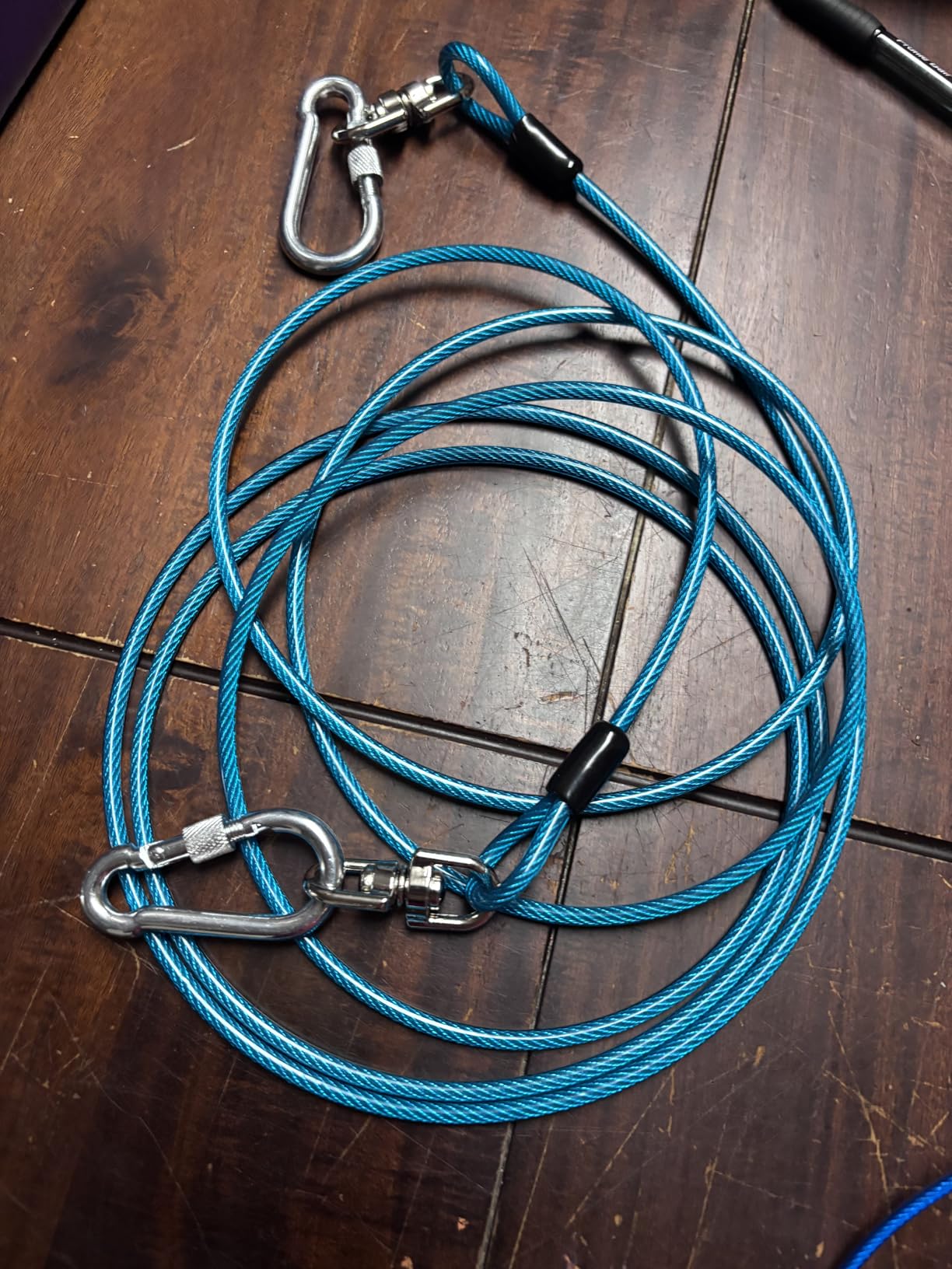 jenico Dog Tie Out Cable: 10 ft Dog Leads for Yard Heavy Duty, Dog Chain Leash for Small Large Dogs Up to 500 lbs - Outdoor Dog Runner Tether for Yard Camping Backyard customer photo 2