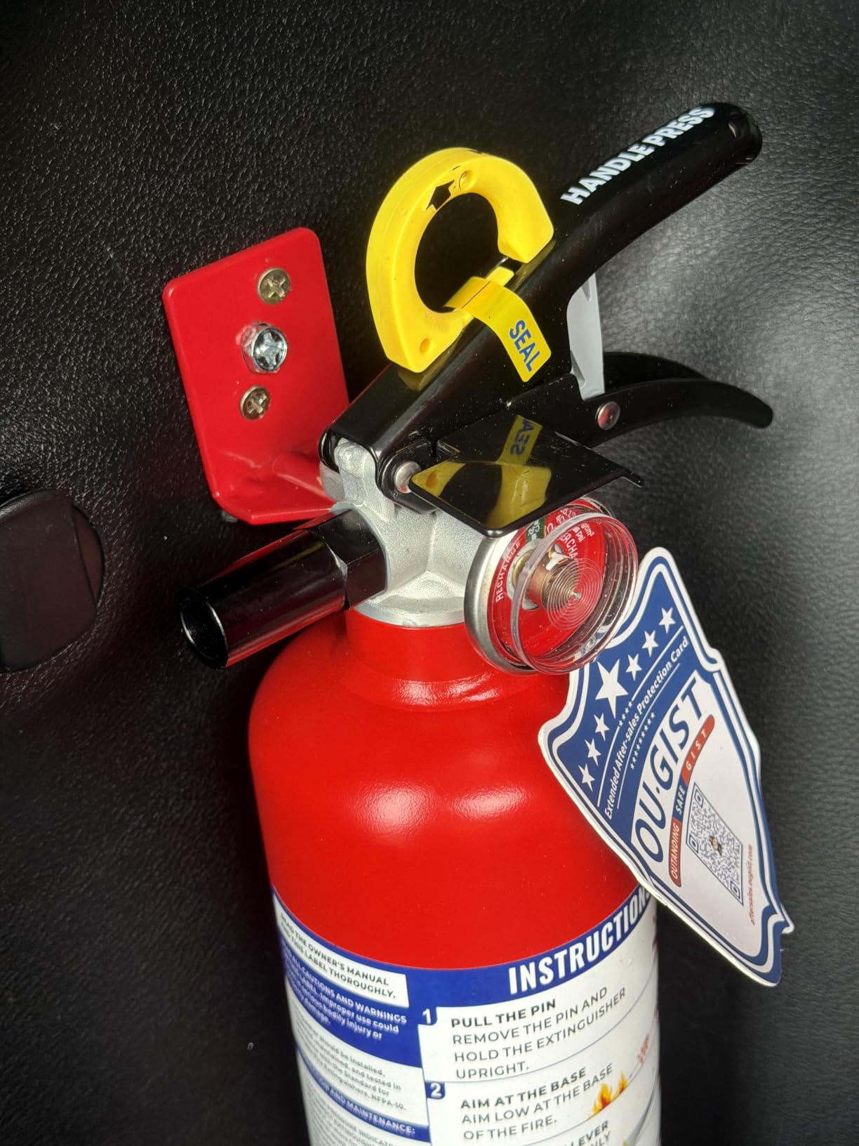 Ougist ABC Fire Extinguisher for Home & Vehicle - 2.5 lb 1-A:10-B:C Rated, Dry Chemical Fire Safety with Quick-Release Handle, Certified for Kitchen/Car/Boat Use-Model FF1KG customer photo 2