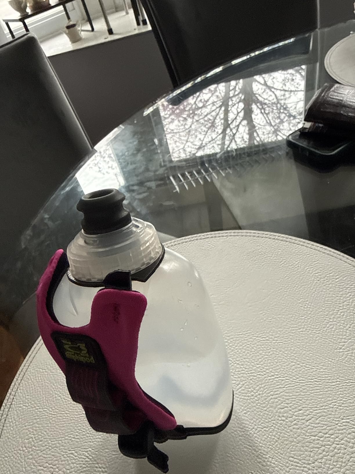 Amphipod Hydraform Ergo Minimalist Handheld Water Bottle, BPA-Free Hydration for Ultra-Running, Marathons & Walking - Blue (20 oz.) customer photo 1