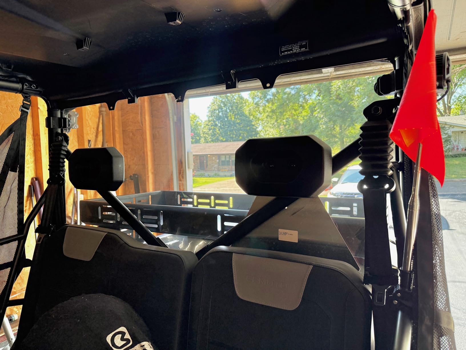 HECASA UTV Overbed Cargo Rack Adjustable Mounting Brackets Fits Bed Rail | Widths 39.7