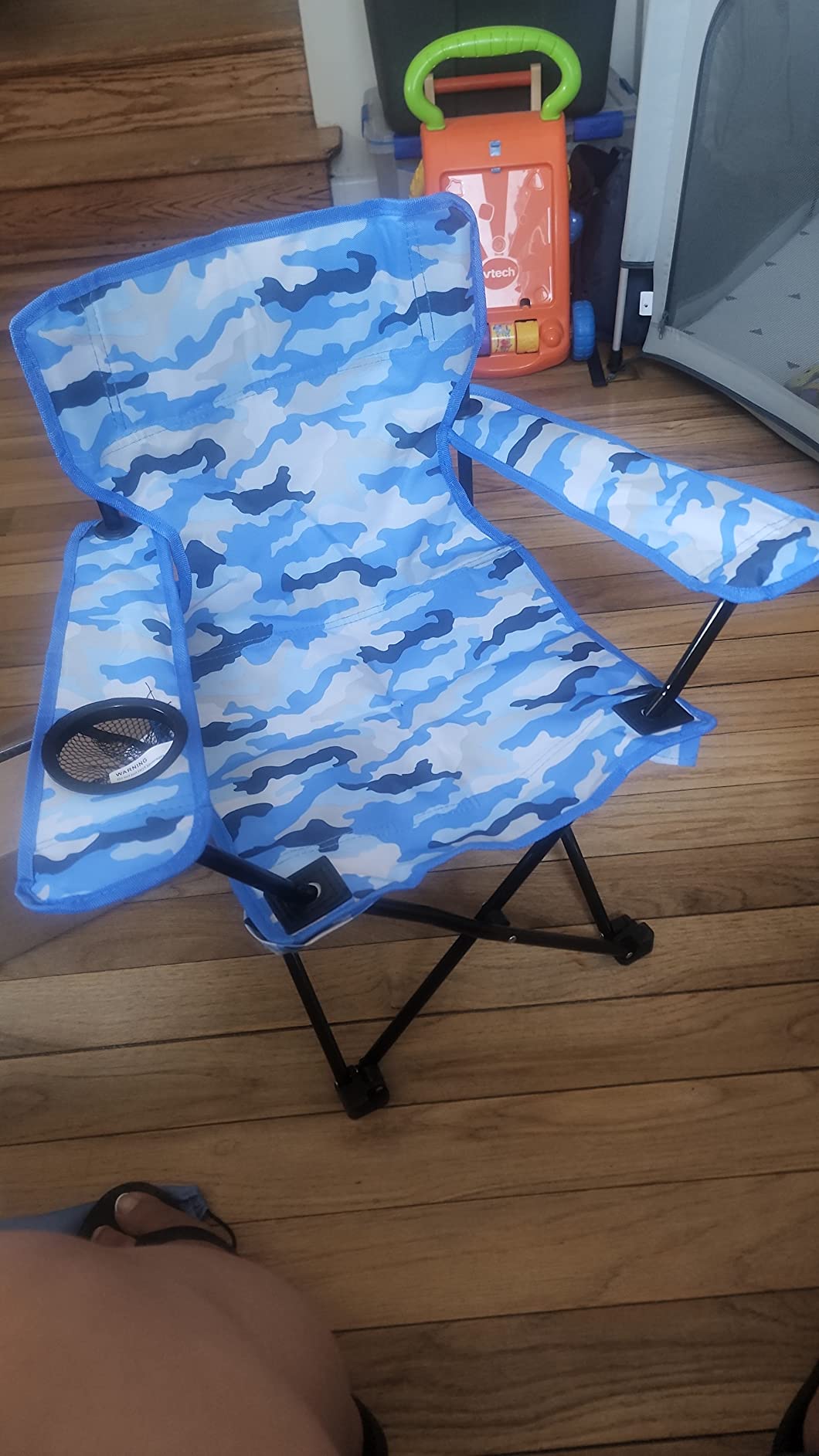 Emily Rose Playful Dinosaurs Kids Folding Camp Chair - Lightweight Portable Toddler Beach Chair Ages 2-7 with Safety Lock Cup Holder Carry Case 125 lb Capacity for Boys Girls Indoor Outdoor Adventures customer photo 2