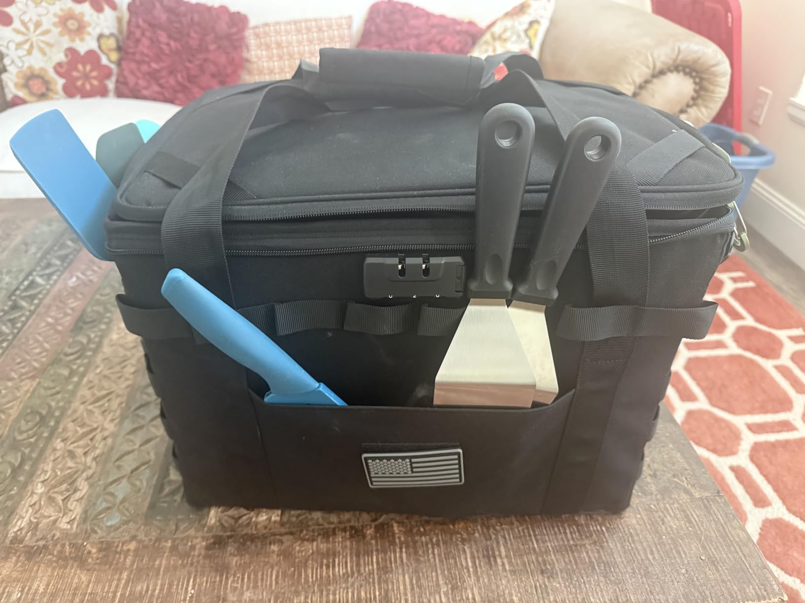 Tactical Camping Storage Bag - 38L Utility Tote Bag Organizer with Combination Lock and Shoulder Strap customer photo 2