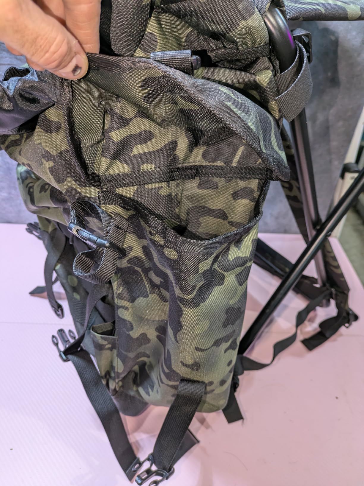 THKFISH Large Capacity Fishing Hunting Backpack Chair with Rod Holder | 35L Tackle Box Backpack with Rod Holders Fishing Storage Bag Portable Stool for Outdoor Fishings, Camping, and Hunting customer photo 1
