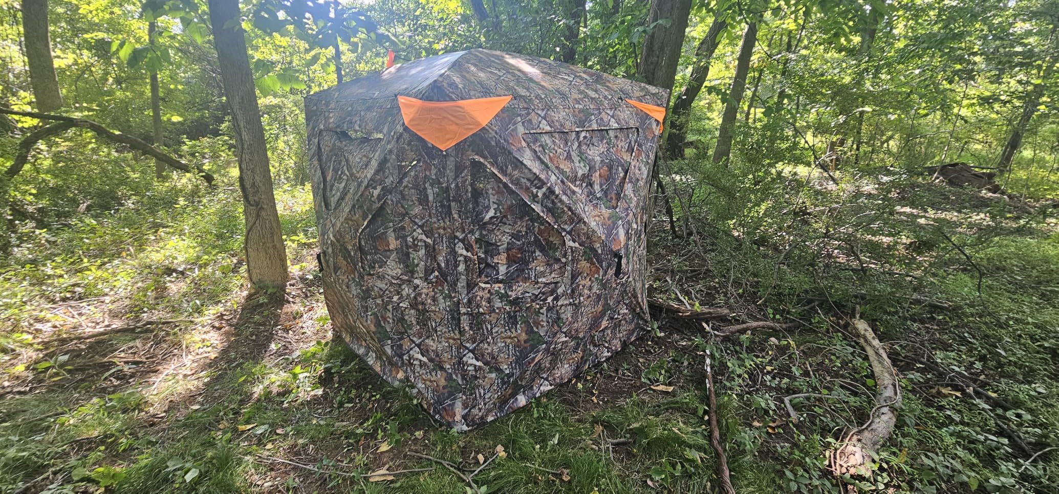 TIDEWE Hunting Blind 360 See Through, Pop Up Ground Blind with Large Door customer photo 1