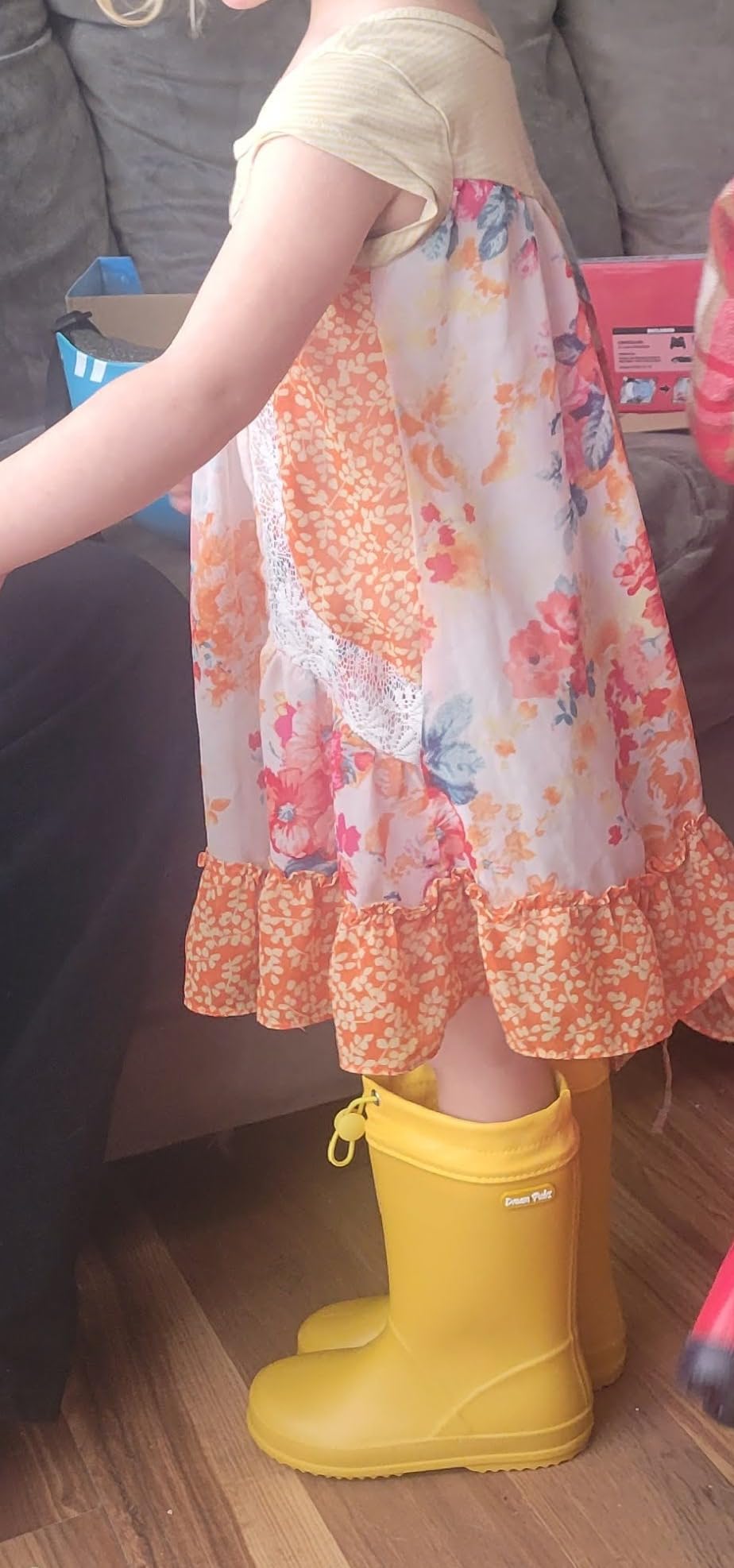 Kids Waterproof Fleece Lined Rain Boots customer photo 1
