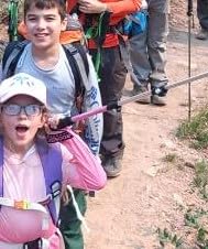Kids Hiking Poles, Kids Walking Stick, Lightweight Aluminum Adjustable | 2 Pack, Telescoping, Retractable, Children, Youth Size, Kids Trekking Poles, Hiking Stick for Kids, Ski Poles customer photo 1
