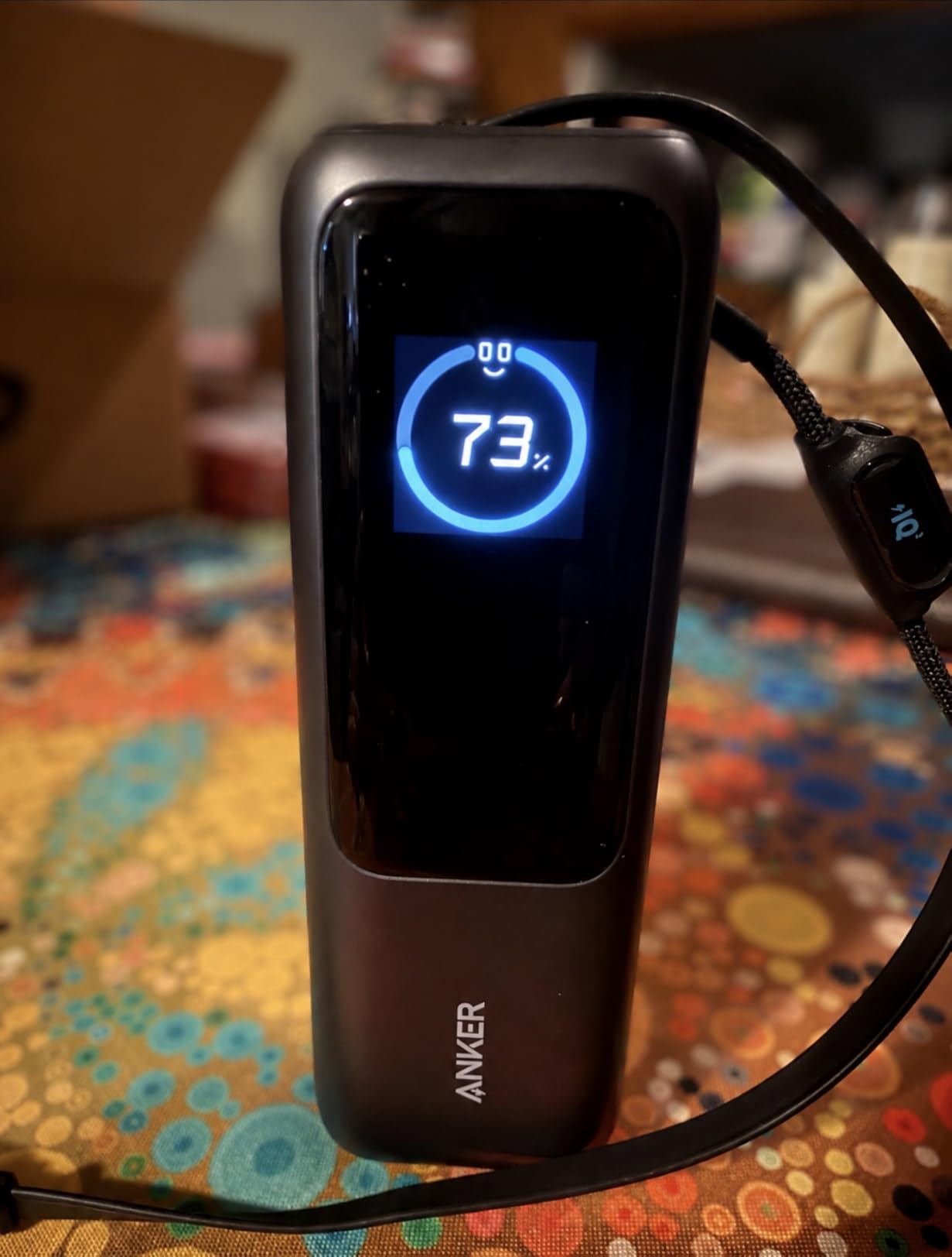 Anker Laptop Power Bank, 25,000mAh Travel Essential with 165W Total Output | 3 USB-C Ports with 100W Max Each, Built-In Retractable Cables, Flight-Ready, for iPhone 17 Series, MacBook, and More customer photo 1