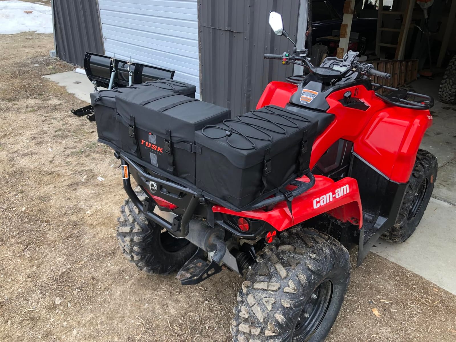 Tusk Trail-Runner ATV Rear Rack Bag - All Weather - Heavy Duty - Padded Seat - Insulated Cooler - Universal Compatible with Most ATVs customer photo 2