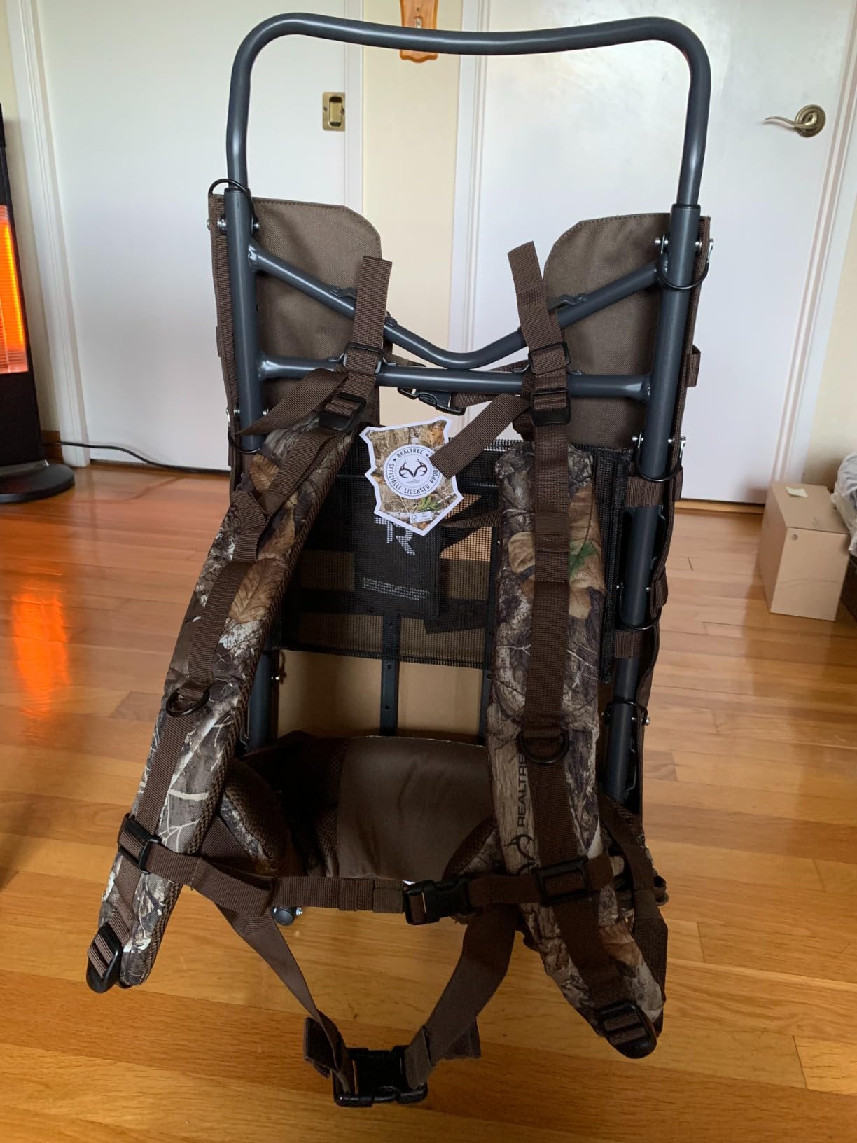 TR Aluminum External Frame Backpack, Adjustable Hiking Hunting Pack, Camo | Heavy-duty, top frame adjusts 34