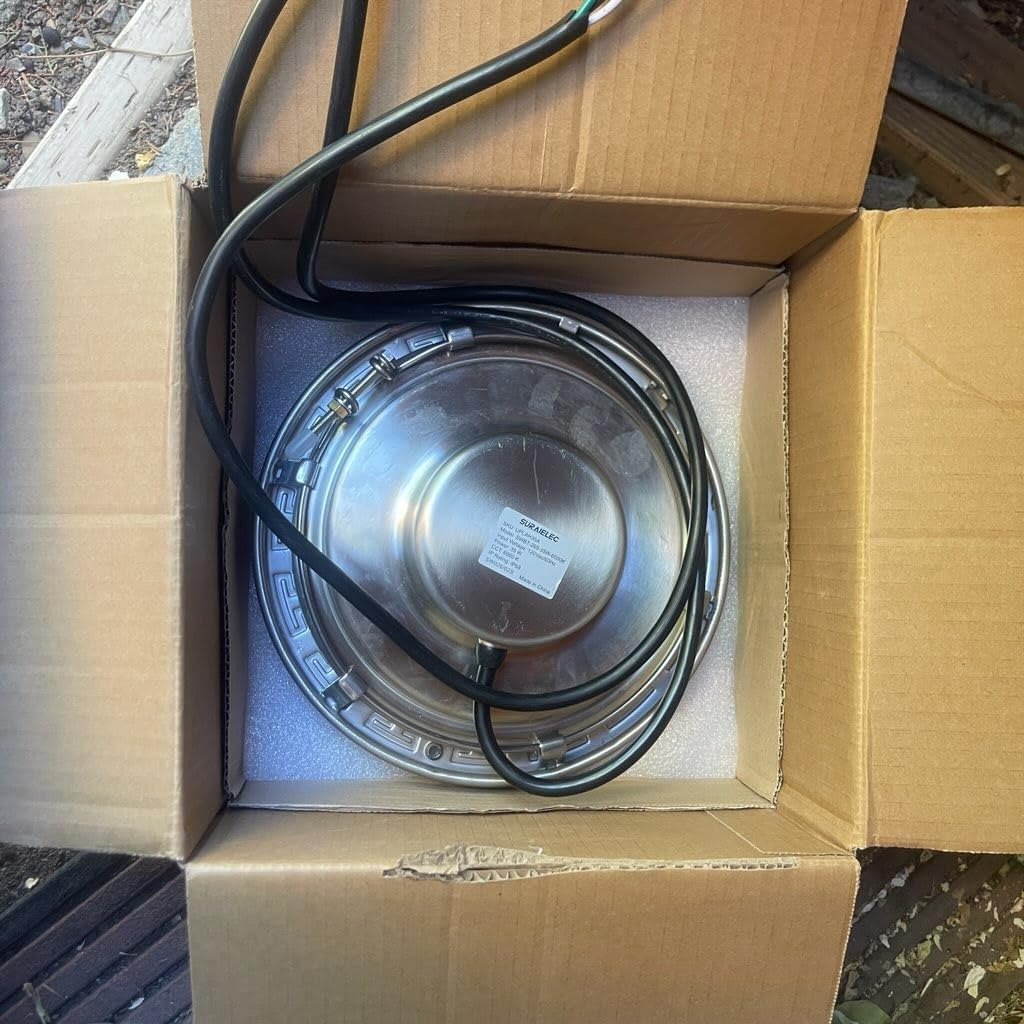 SURAIELEC 120V Pool Lights for Inground Pool, 10 Inch, Cool White 6000K, 35W LED (300W Equivalent) Underwater Light, 4000 LM, Fits 10