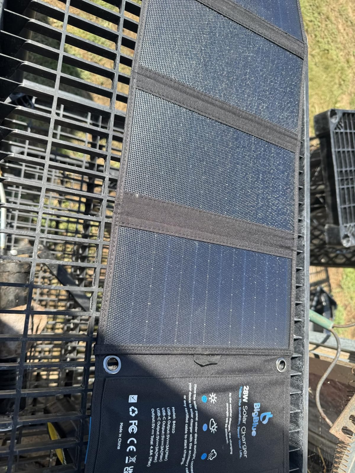 30W Fast Charging Solar Charger with USB-A, USB-C and DC Outputs | IP68 Waterproof, Portable Folding Solar Panels Compatible with iPhone, iPad, Samsung, LG, Power Banks, Power Station etc. customer photo 2