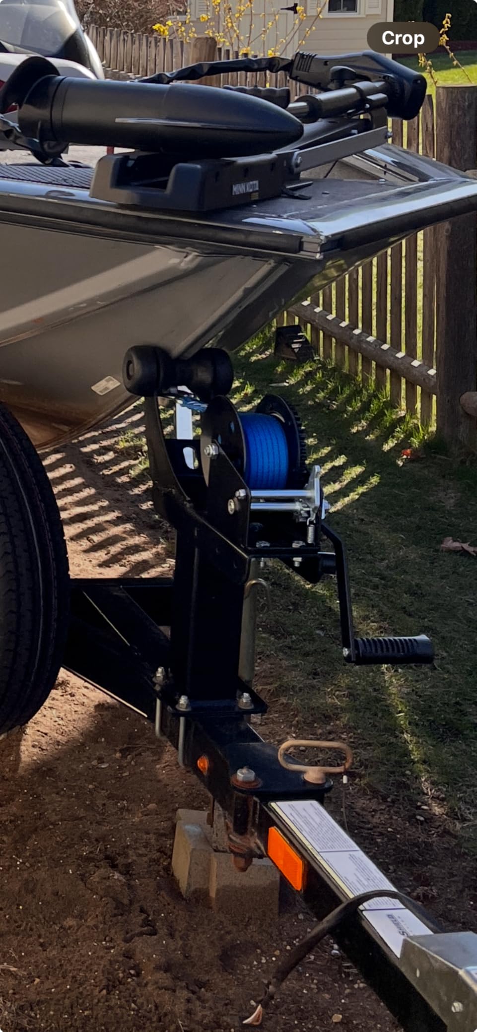 2000lbs Heavy Duty Boat Trailer Winch with 26FT Strap, 2-Way Ratchet & 4:1 Gear Trailer Winch, Portable Hand Crank Winch for Boat, Truck, Trailer, RV, ATV, Jet Ski customer photo 1