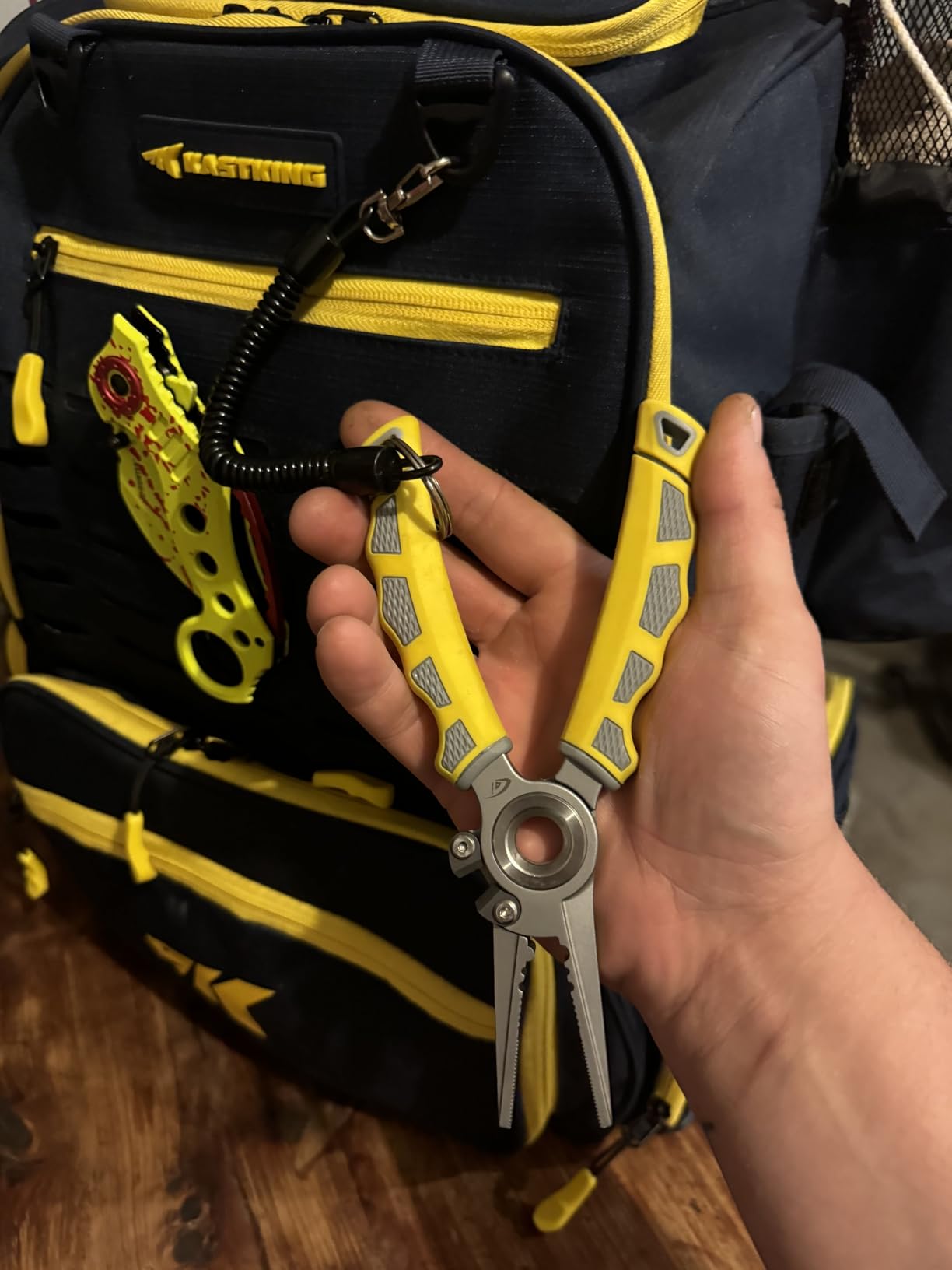 danco 7.5-Inch Stainless Steel Fishing Plier with Tungsten Carbide Cutters | 7.5-Inch Stainless Steel Fishing Pliers, Tungsten Carbide Cutters, Textured Rubber Grip, Sheath, Lanyard, Fresh/Saltwater customer photo 1
