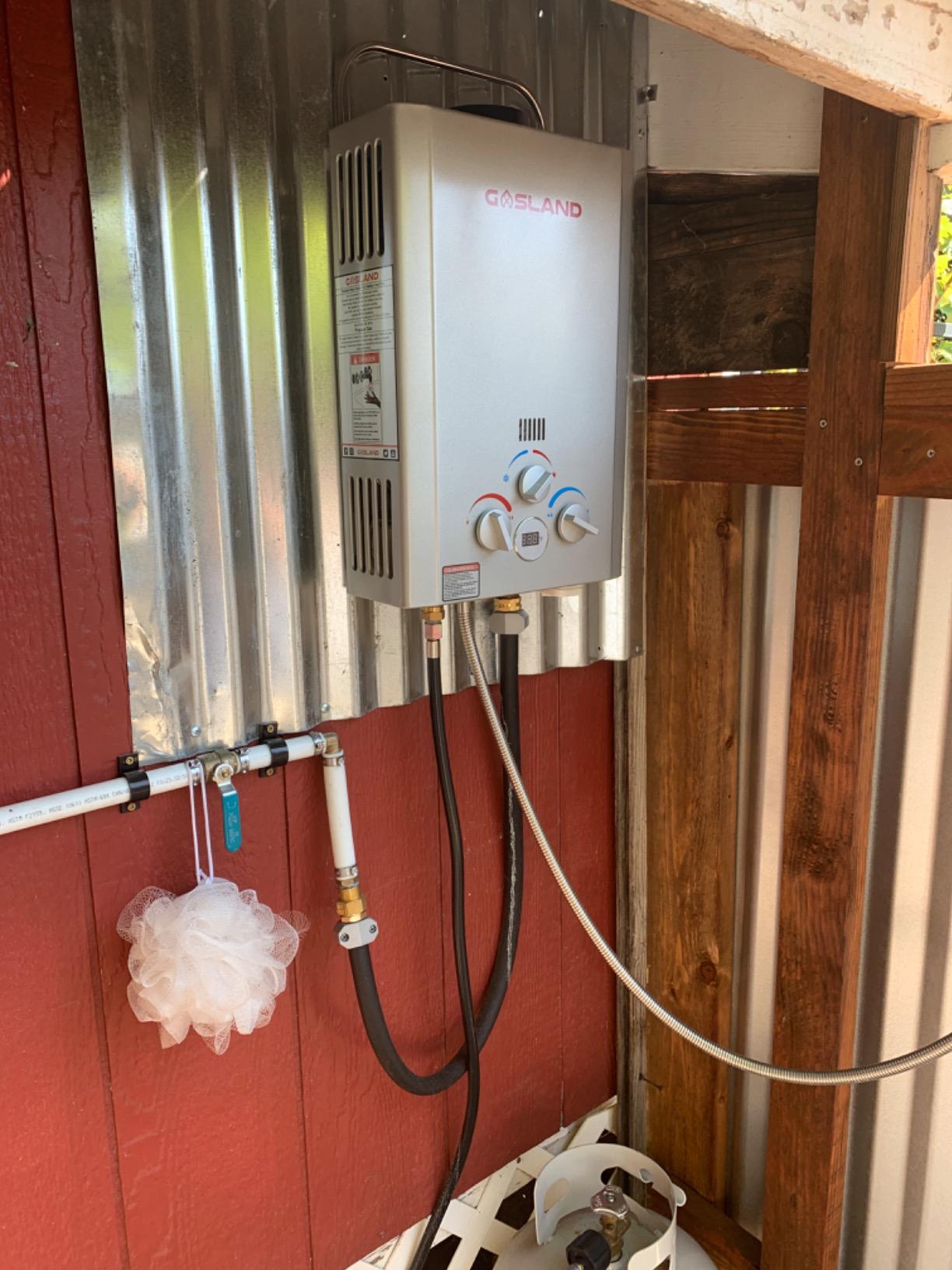 GASLAND Goshower G5 Pro Portable Propane Tankless Water Heater - 1.32 GPM, 34,000 BTU, With Water Pump & Strainer, Ultra-Slim 5L for Camping, Off-Grid, Outdoor Shower customer photo 1