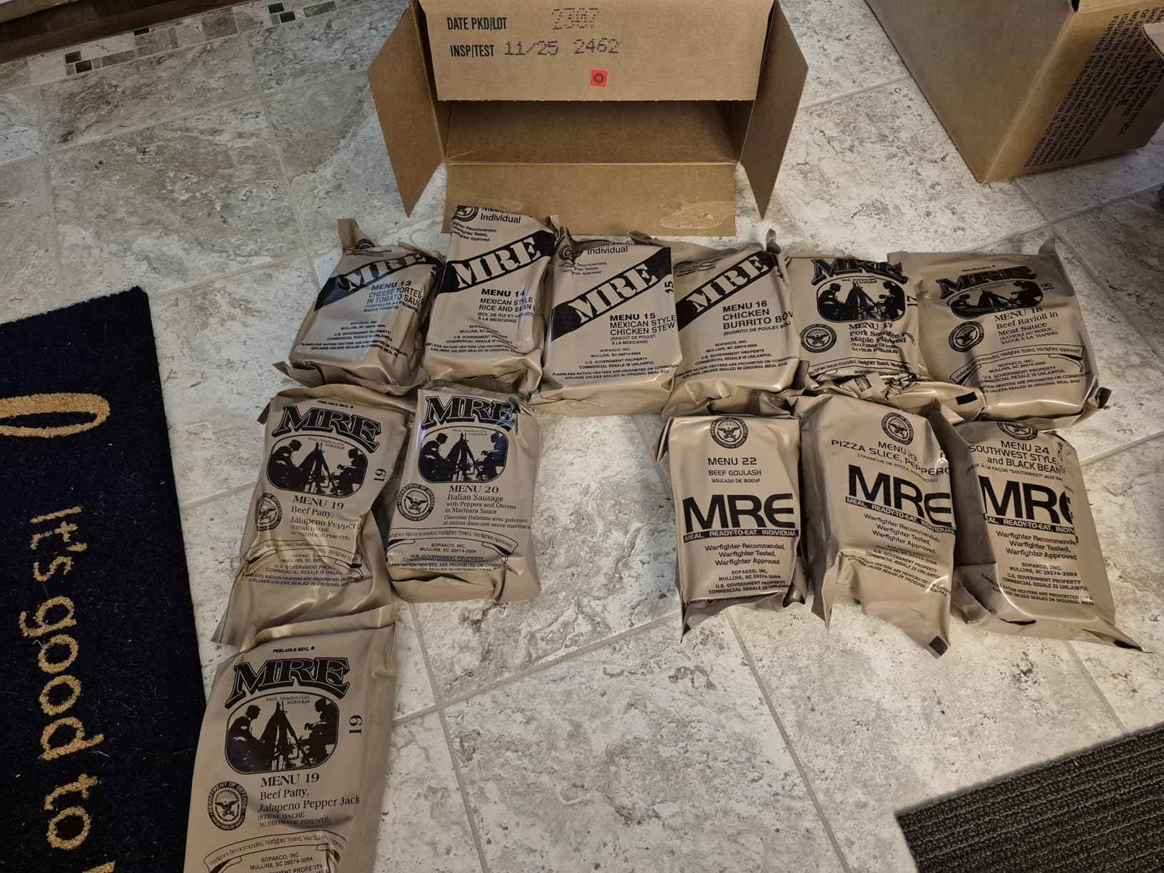 Wornick Sopacko, Ameriqual MRE Meals Ready to Eat Inspection dates 2026 or Better, Emergency Food Supply, Survival Camping Outdoor (INSPECTION DATE IS NOT EXPIRATION DATE) 12 Pack(A & B Case Bundle, 2, Count) customer photo 2