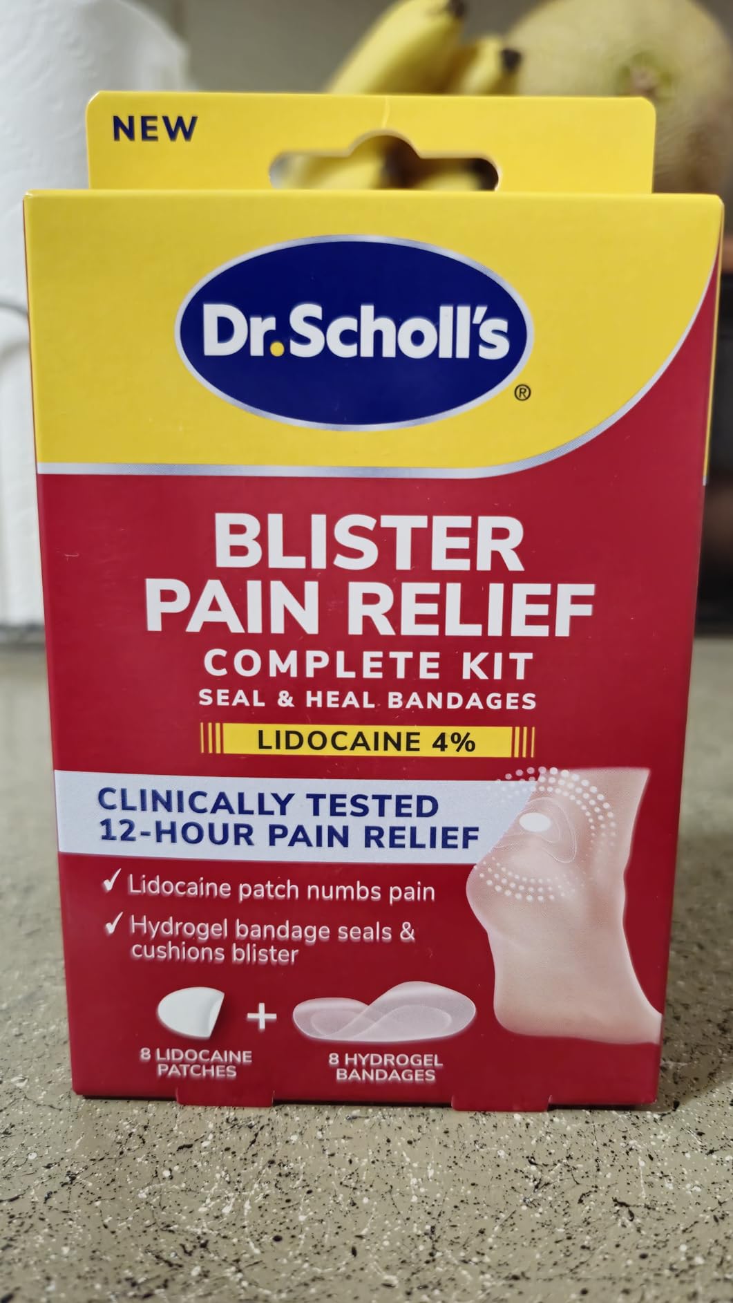 Dr. Scholl's Blister Pain Relief Complete Kit, 8 ct - The Only Blister Treatment with an Active Pain Reliever, Seal & Heal Bandages with Hydrogel Technology, Blister Pads, 4% Lidocaine to Numb Pain customer photo 2